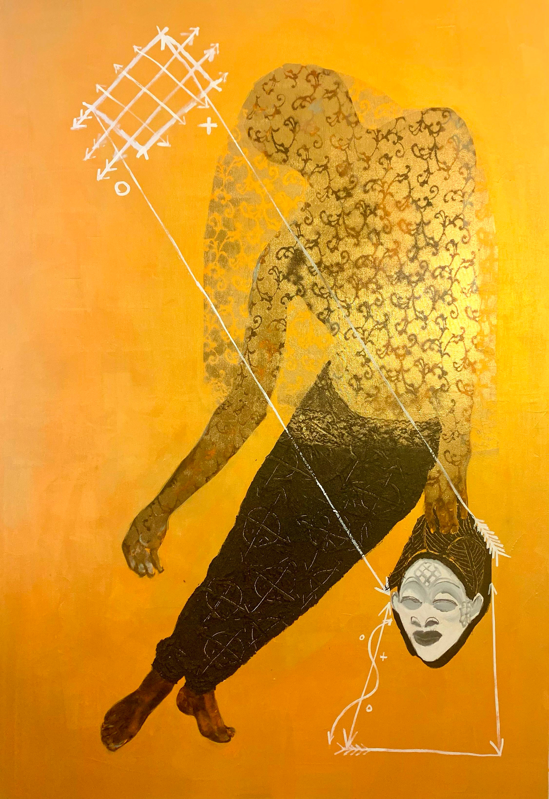 And then I let go. Mixed media o canvas 40 x 58 in
