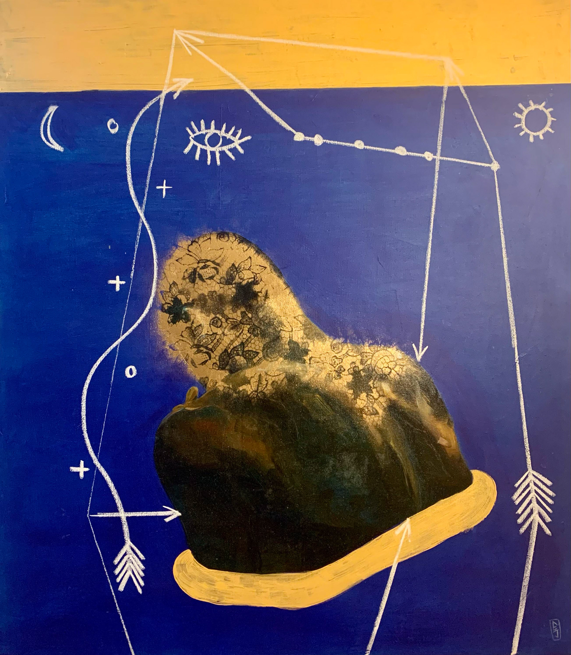 Limitless. Mixed media on canvas 48 x 48 in