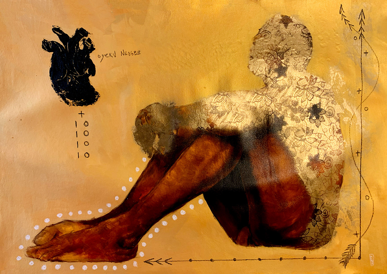 Structure of content. Mixed media on canvas 36 x 54 in