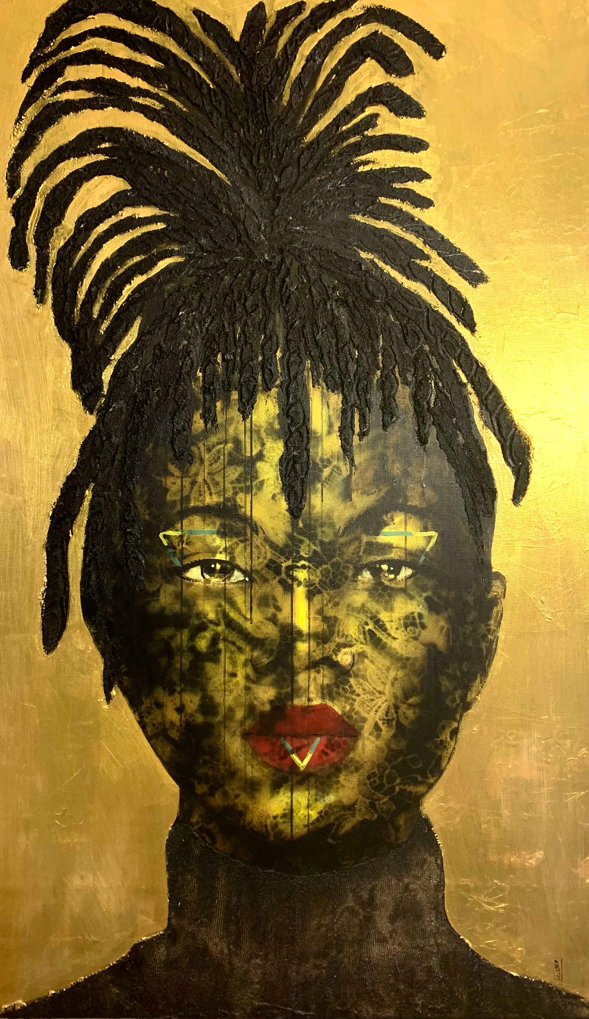 N/t. Mixed media on canvas 30 x 39 in. SOLD