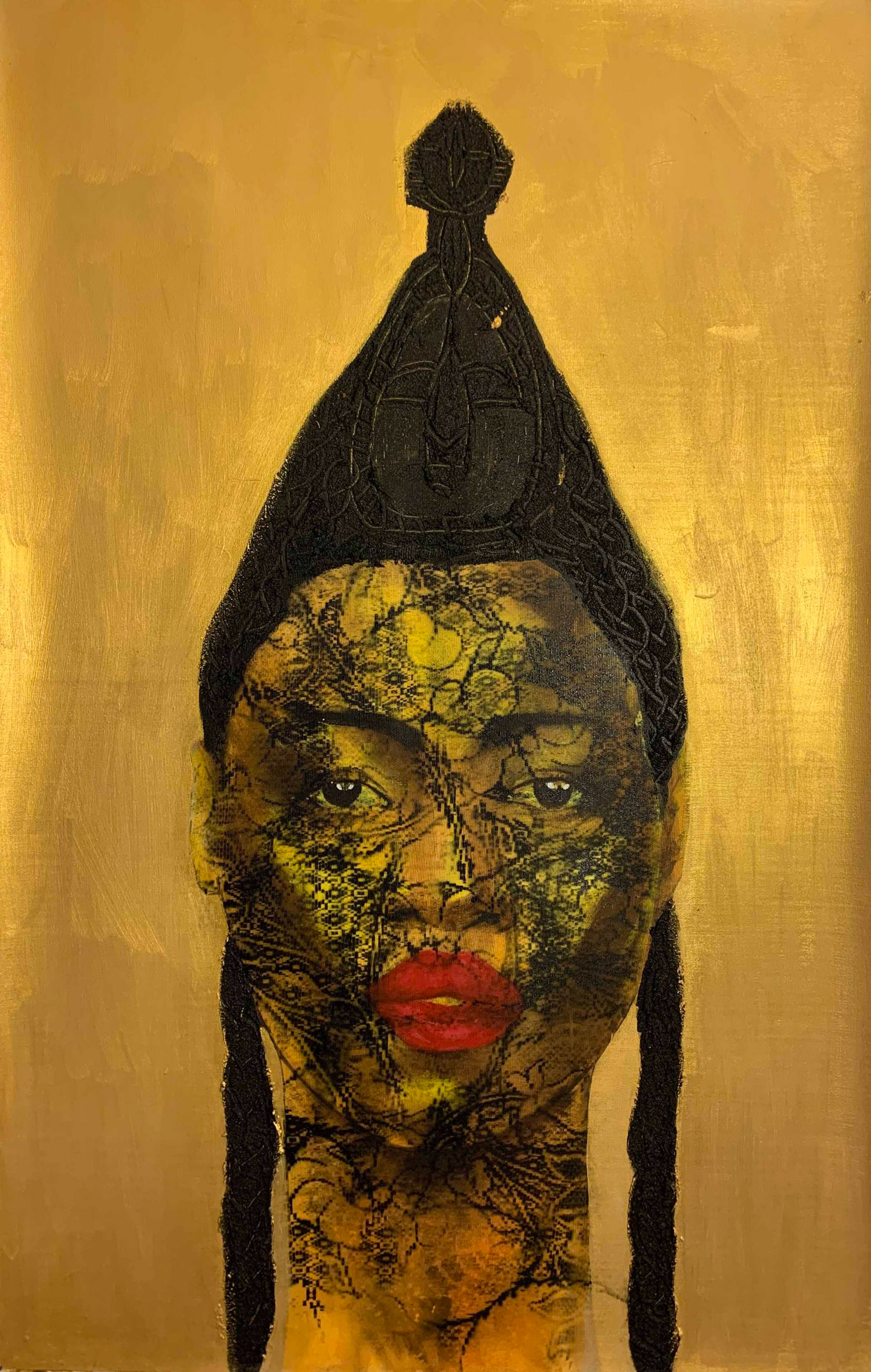 N/t. Mixed media on canvas 30 x 39 in