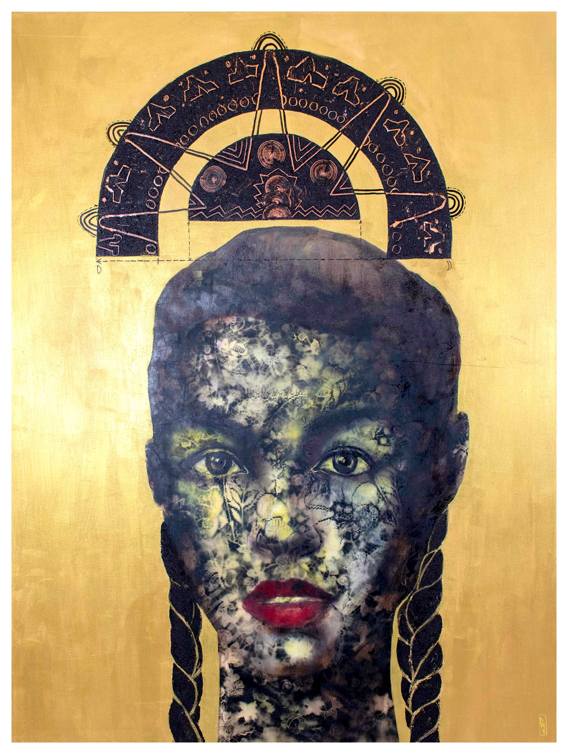 Beautification. Mixed media on canvas 39 x 57 in. SOLD