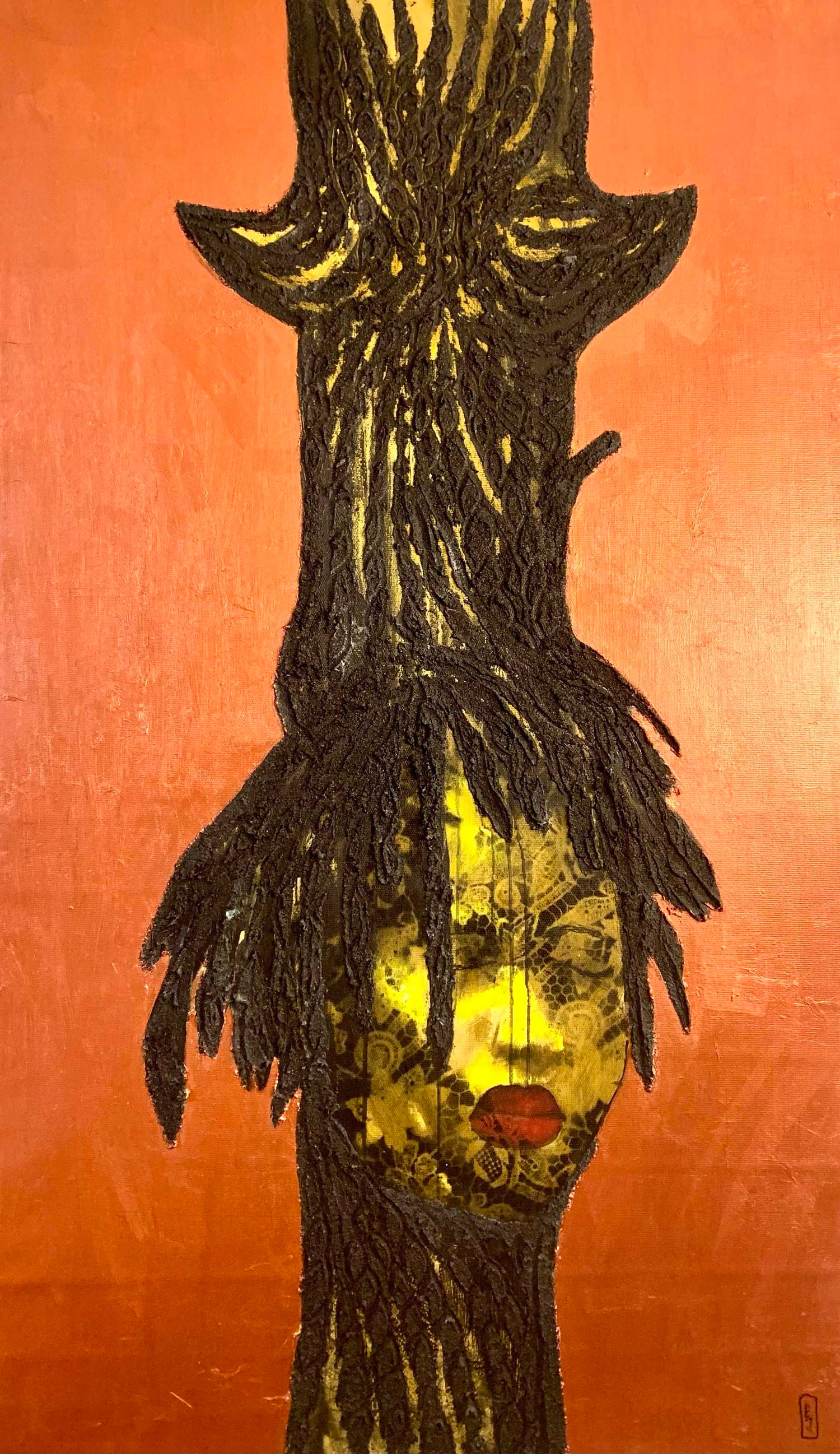 N/T. Mixed media on canvas 30 x 39 in