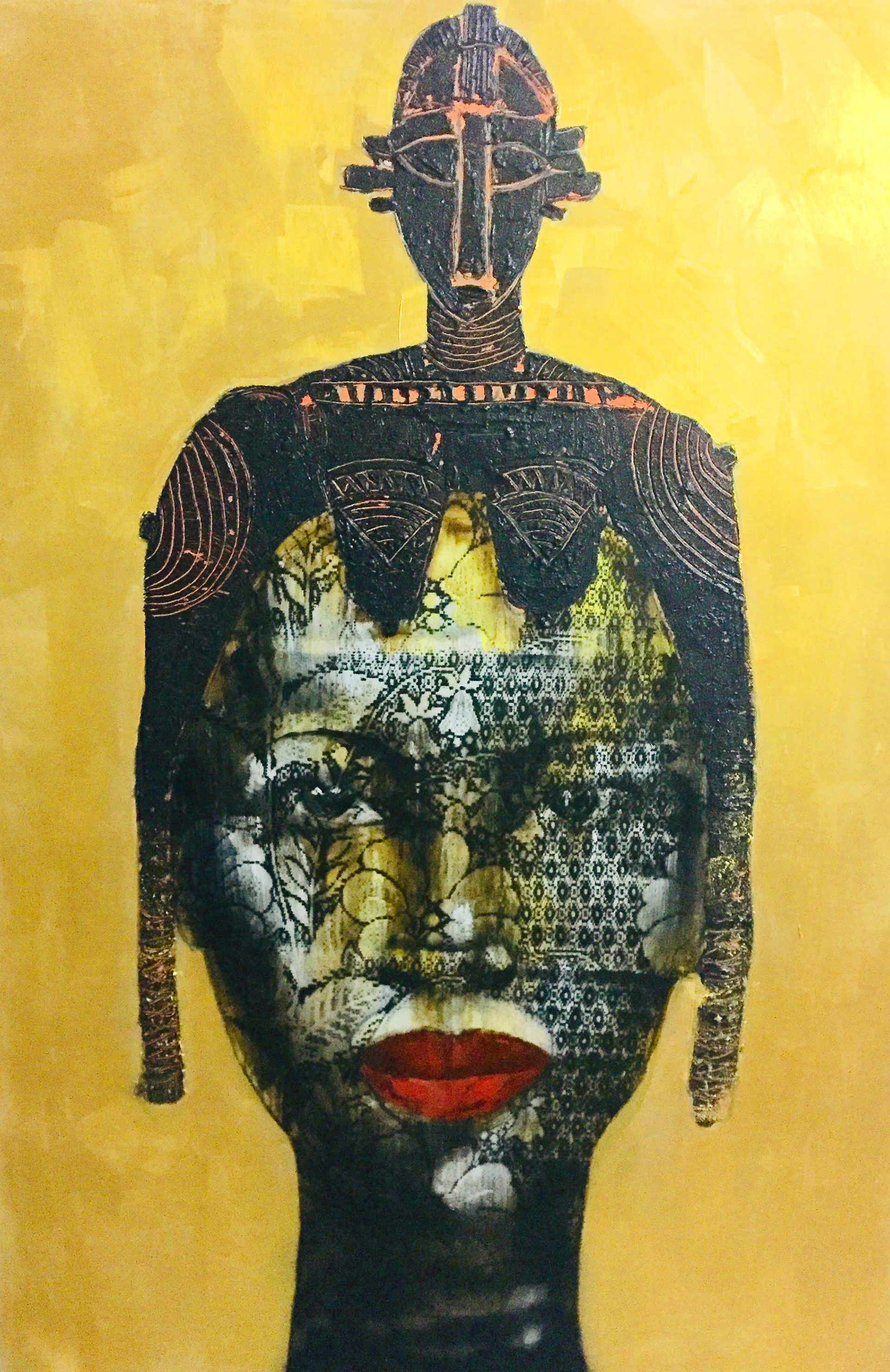 N/T. Mixed media on canvas 39 x 57 in. SOLD