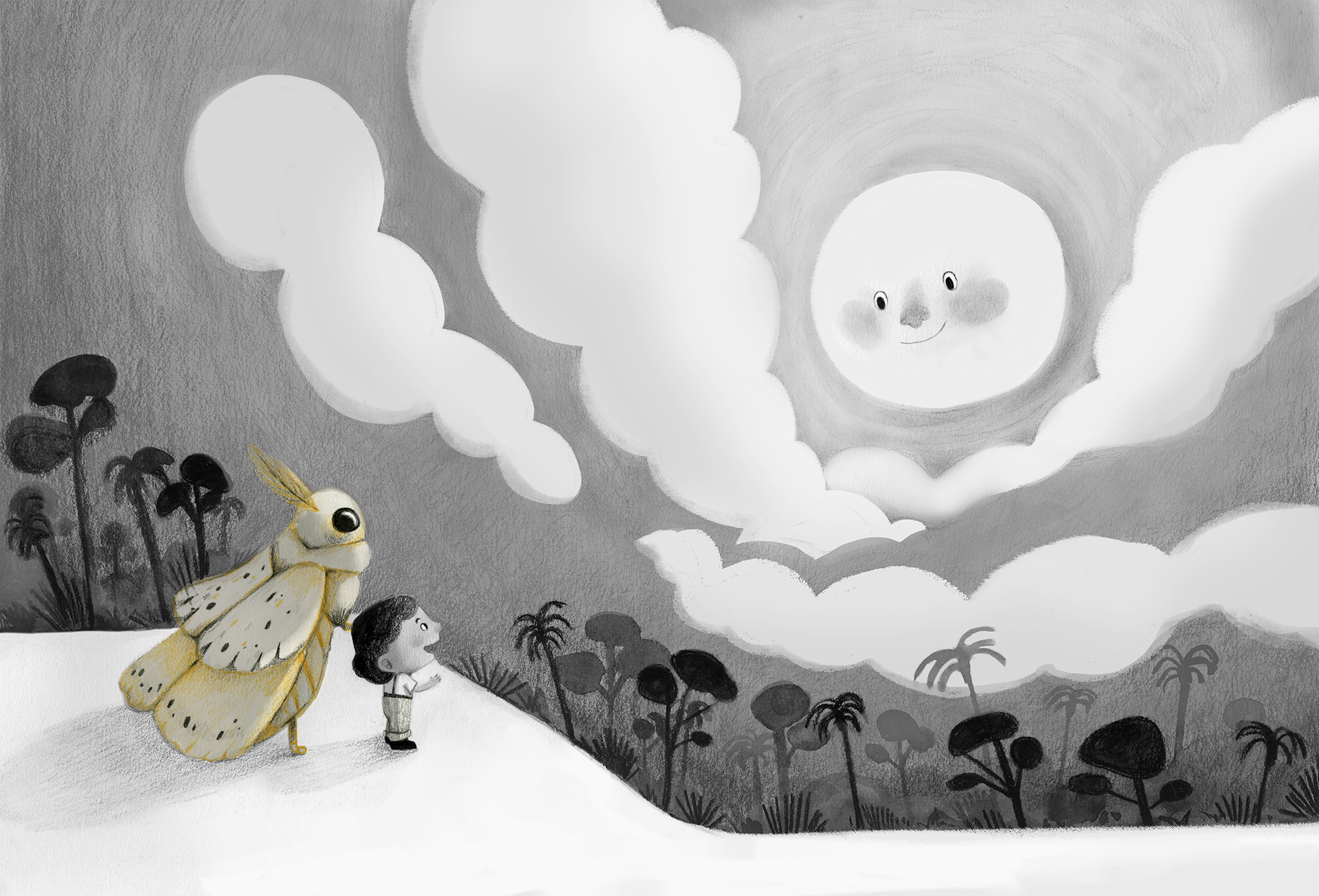 Flying to the moon