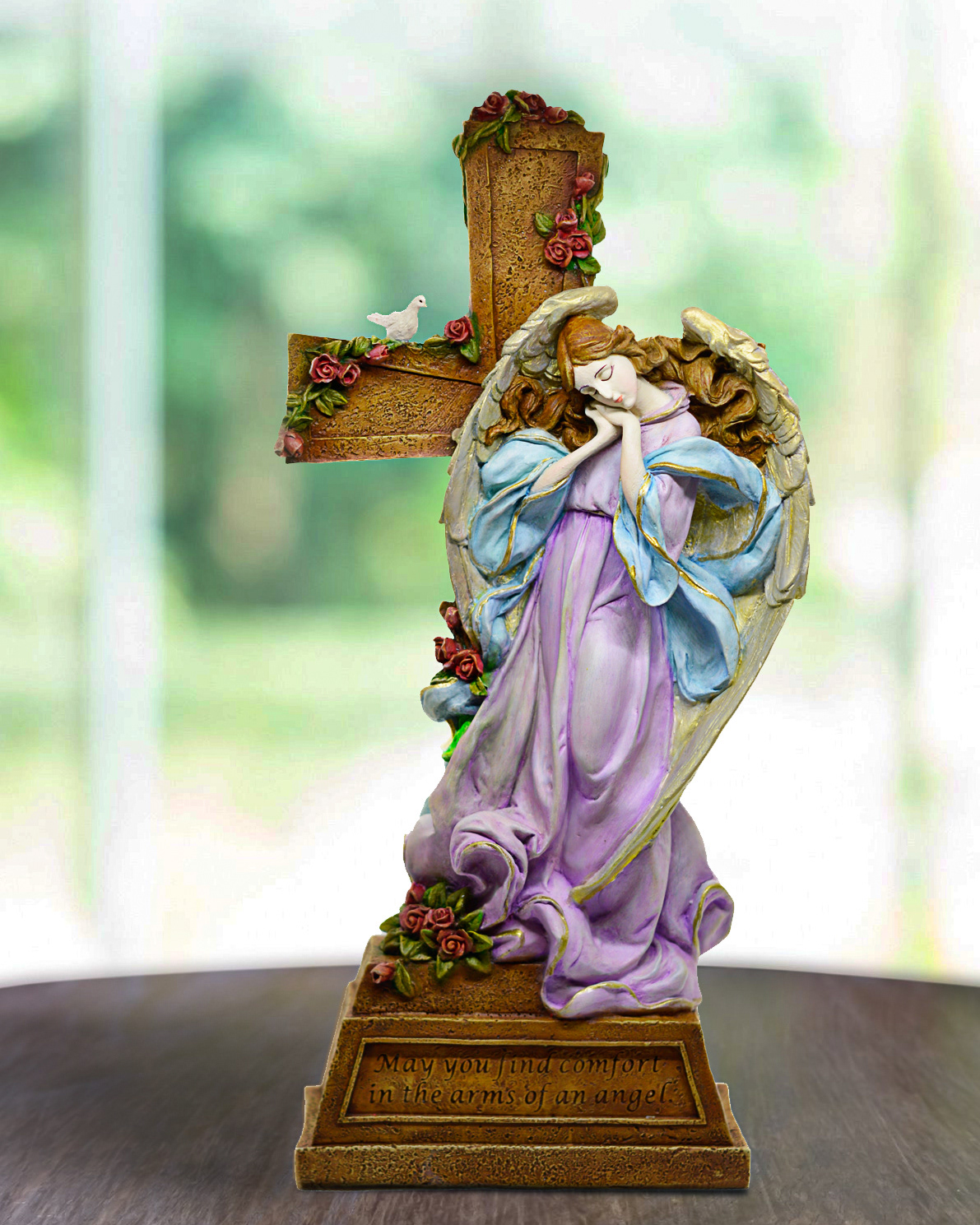 Ángel de la Guarda - Pintado a mano con translucidos, perlados y acrílicos