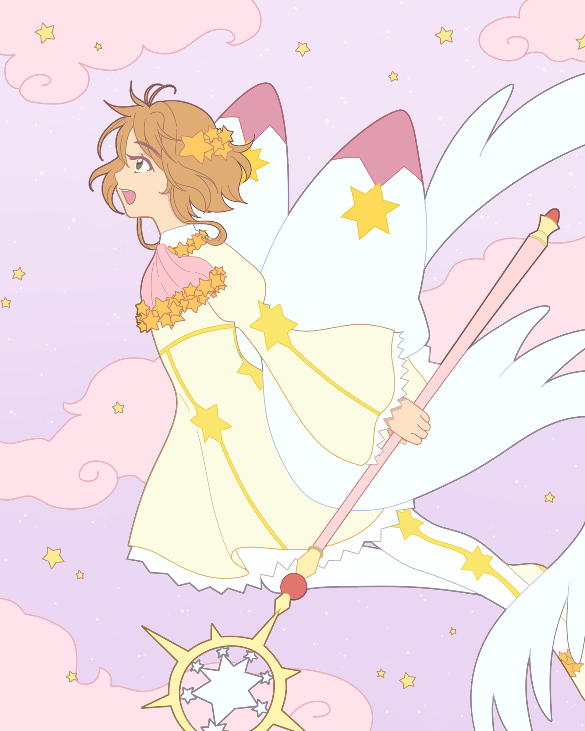 Part of a drawing challenge with the theme of the anime and mange series, Cardcaptor Sakura.