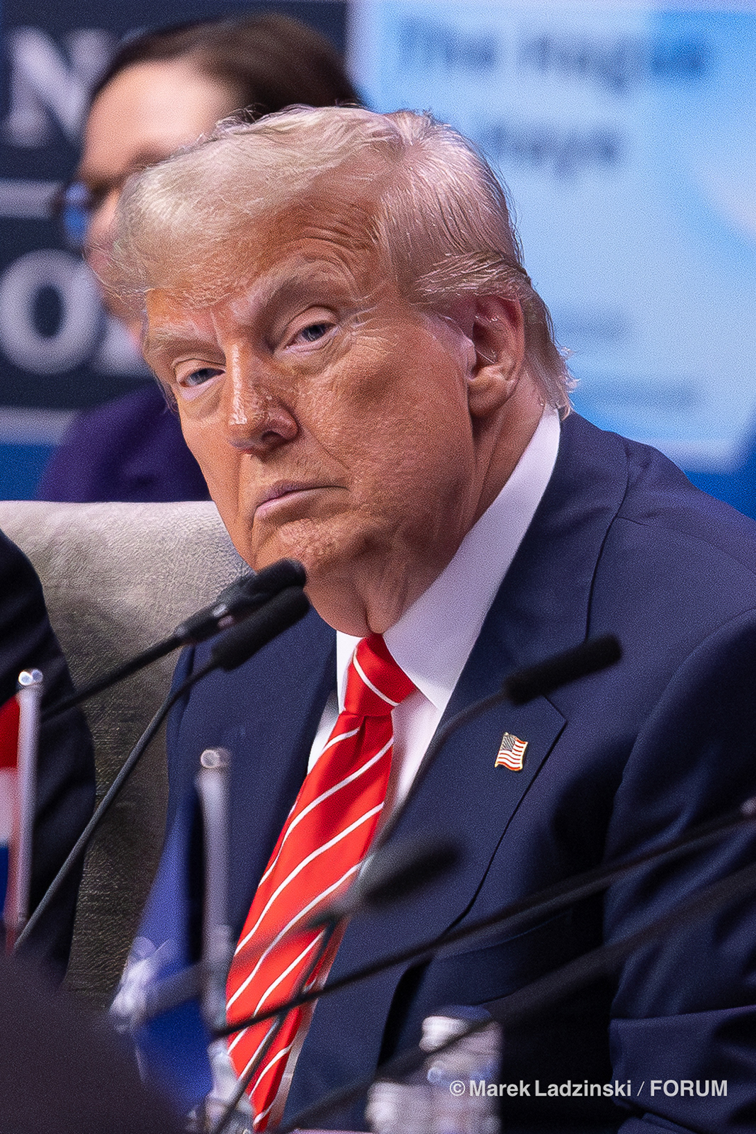U.S. President Donald Trump takes part in the meeting of the North Atlantic Council at the level of heads of state and government during the 2025 NATO summit in The Hague. Photo © Marek Ladzinski / FORUM