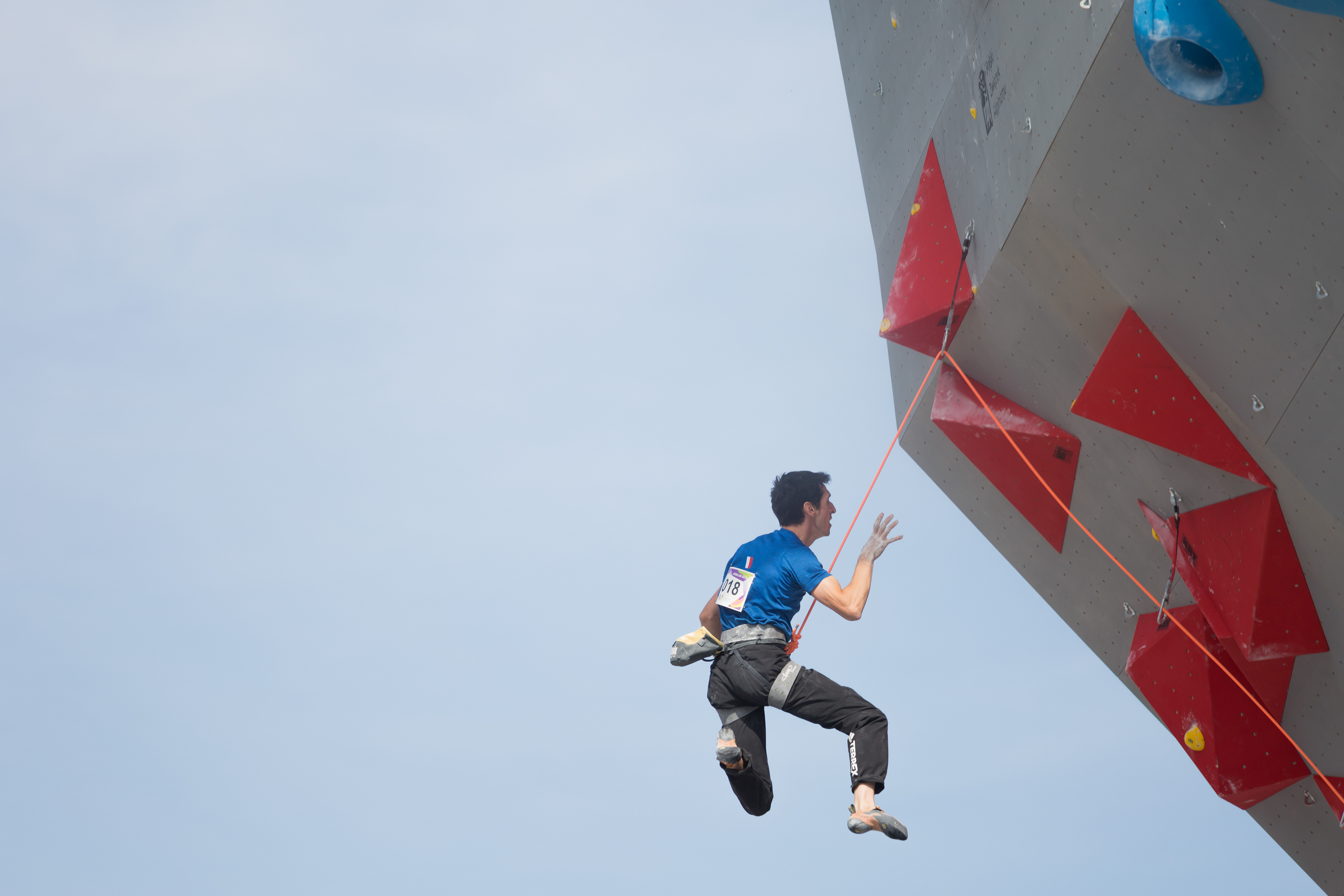 Climbing difficulty event at the World Games in Wrocław, July 2017. Photo © Marek Ladziński / FORUM