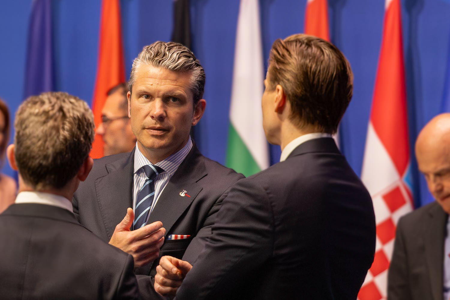U.S. Secretary of Defense Peter Brian Hegseth at North Atlantic Council meeting, NATO summit The Hague 2025. Photo © Marek Ladzinski / FORUM