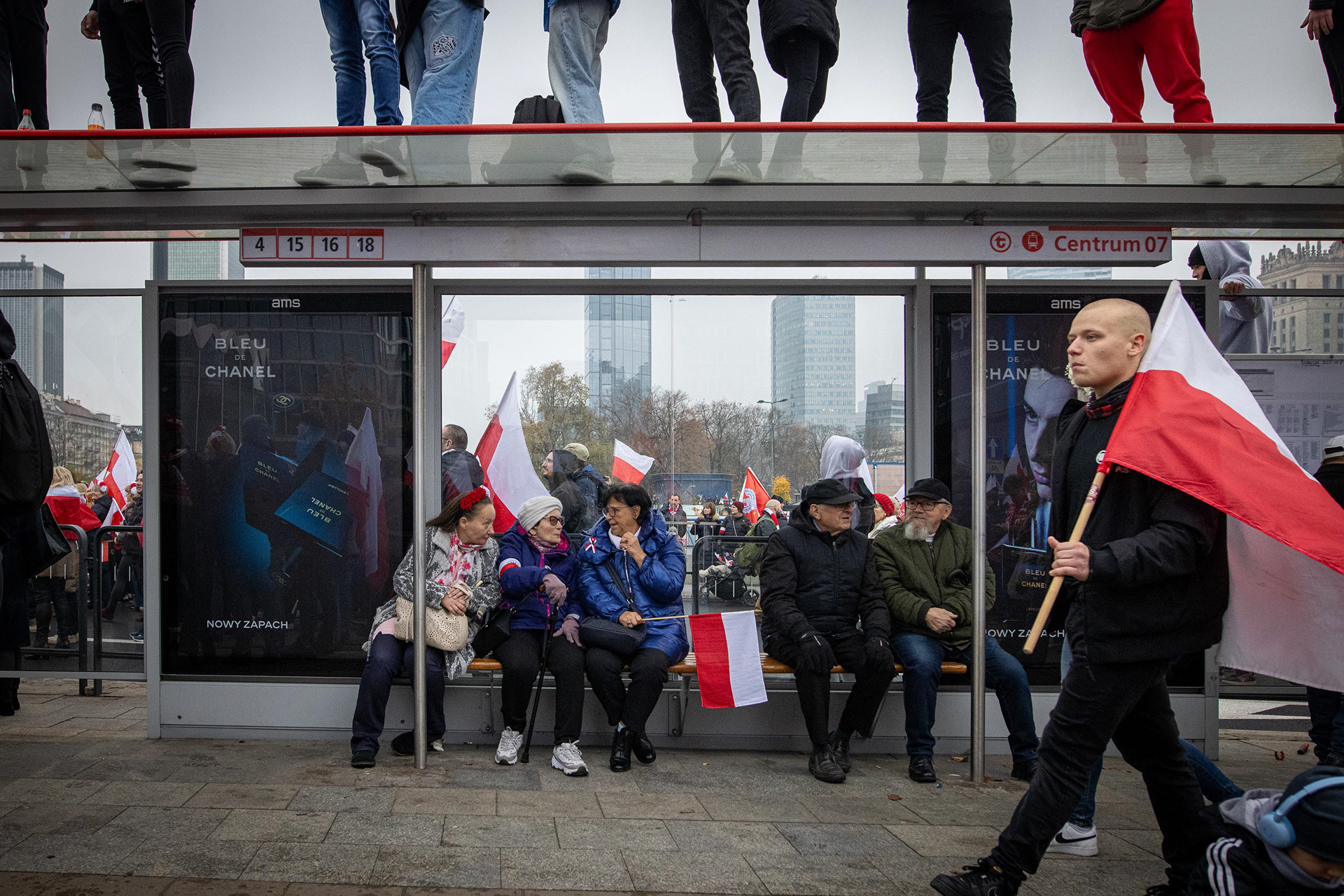 People take part in Independence Day celebrations in Warsaw. Photo © Marek Ladzinski