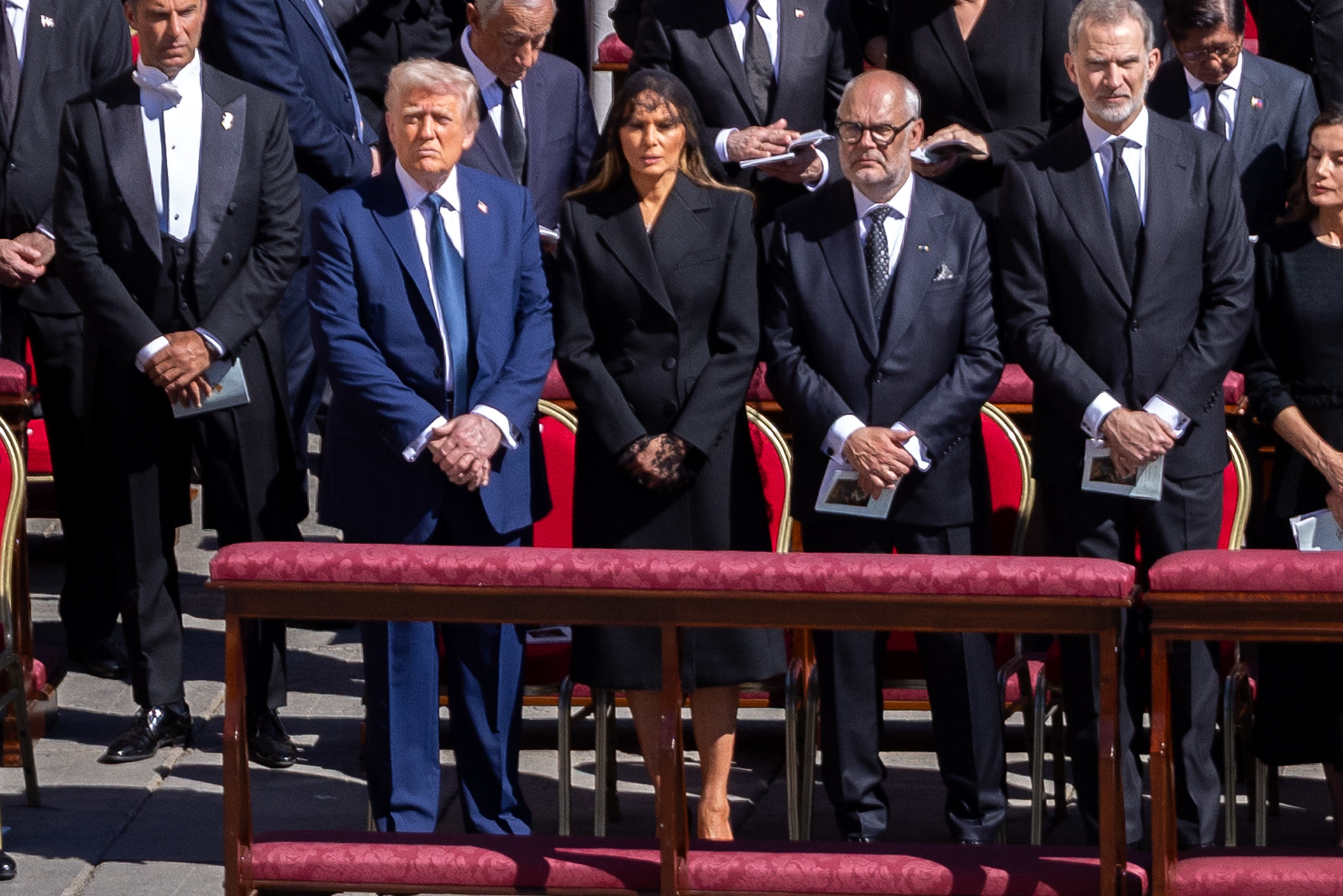 World leaders attended Pope Francis' funeral at the Vatican on April 26, 2025. Pictured: U.S. President Donald Trump with Melania Trump. Photo © Marek Ladzinski / FORUM
