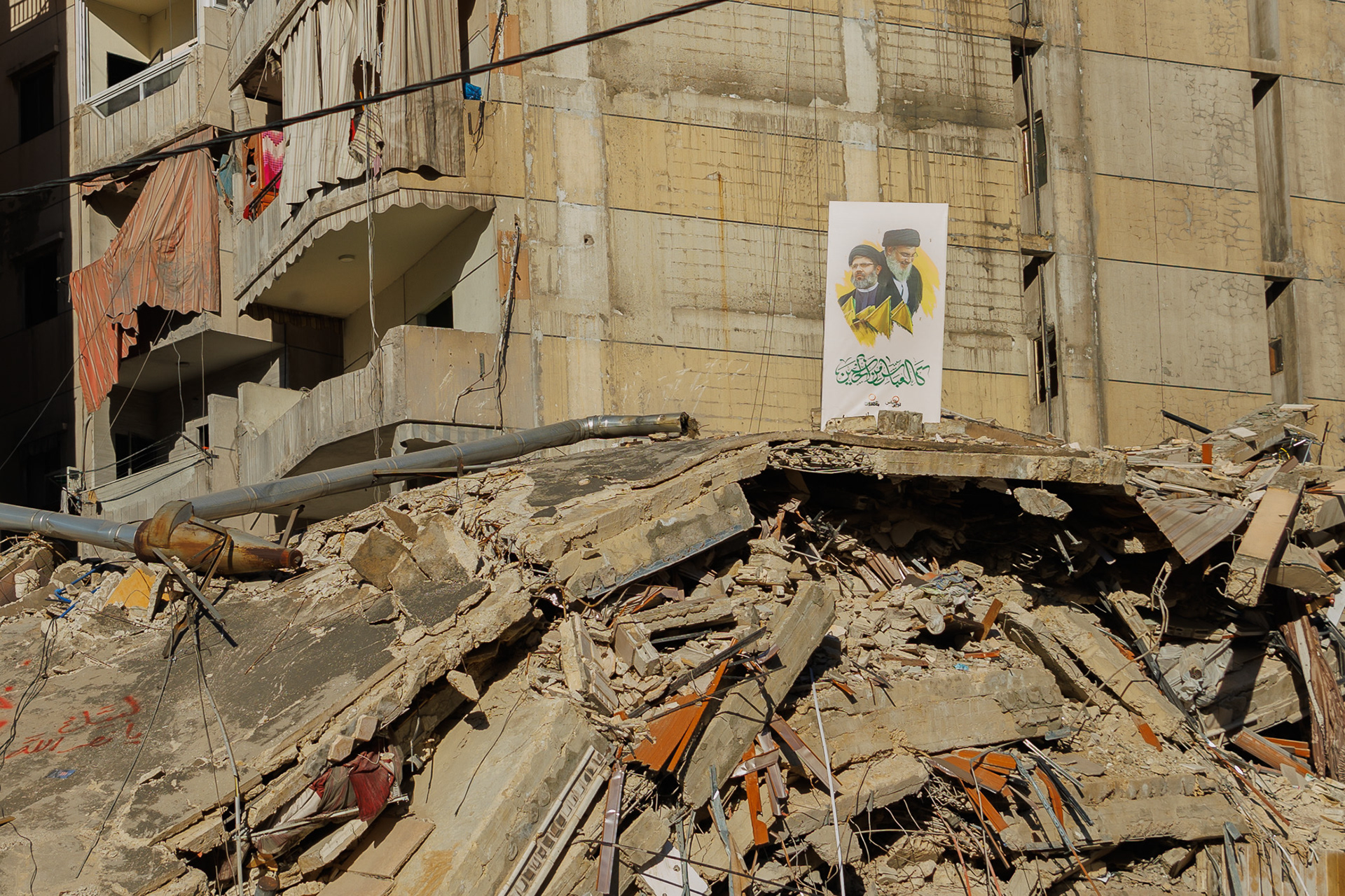 Destruction in Beirut’s southern district following the October airstrikes. Photo © Marek Ladziński / FORUM