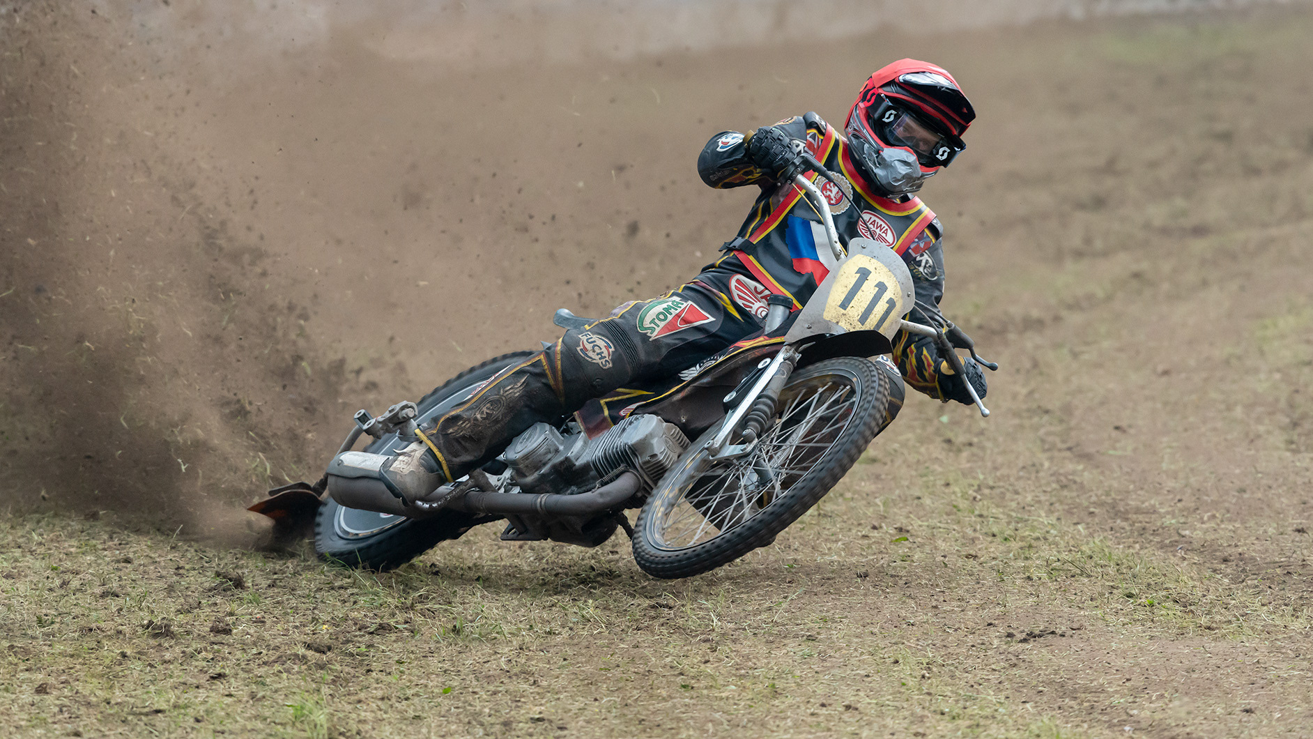 Motorbike Rider on a Grass Track