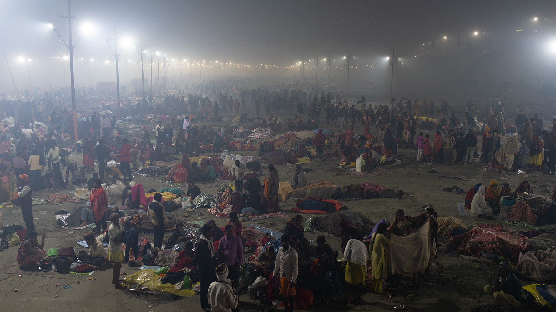 Night on the Maha Kumbh Mela, Prayagraj, 2014.