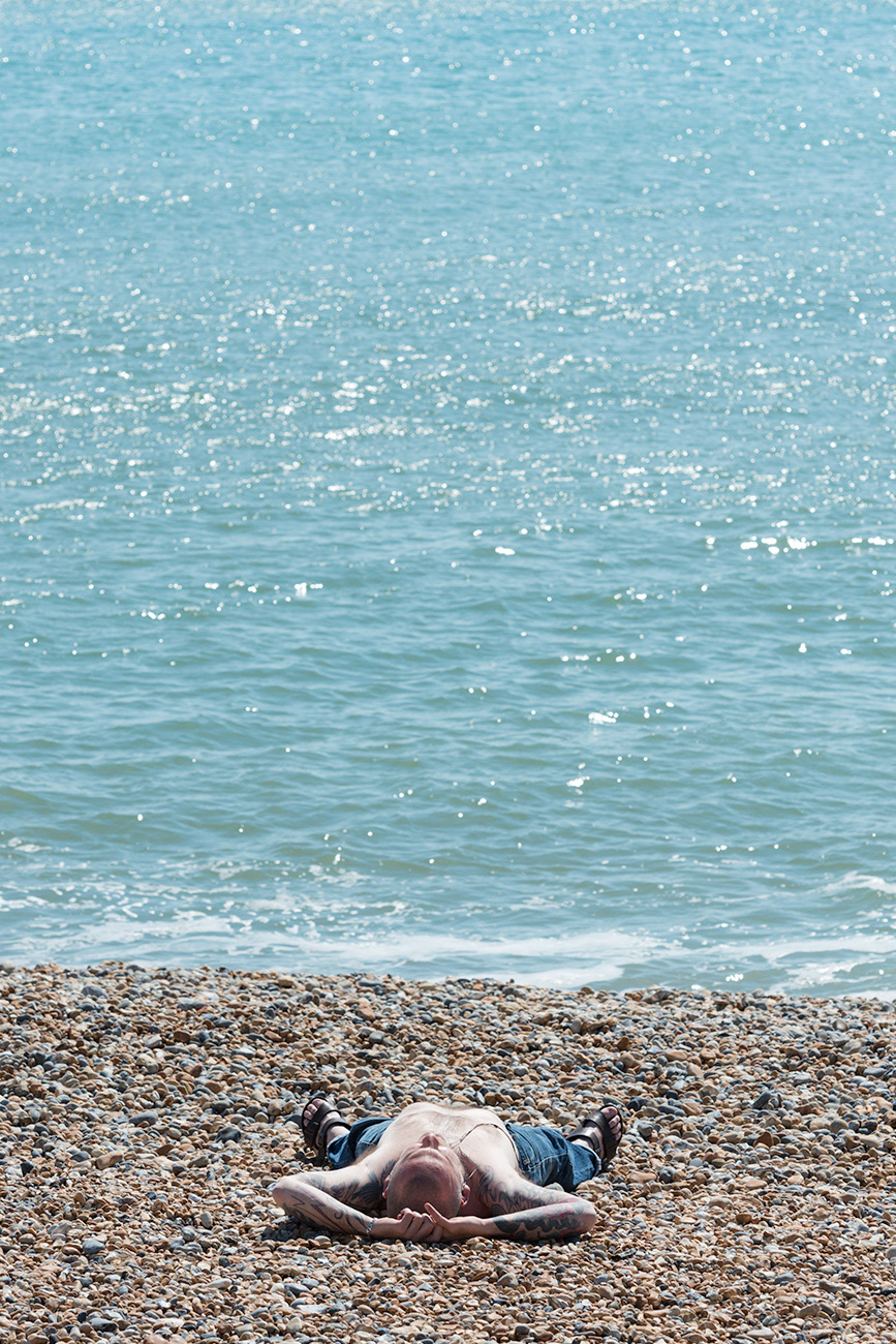 Basking on Brighton Beach
