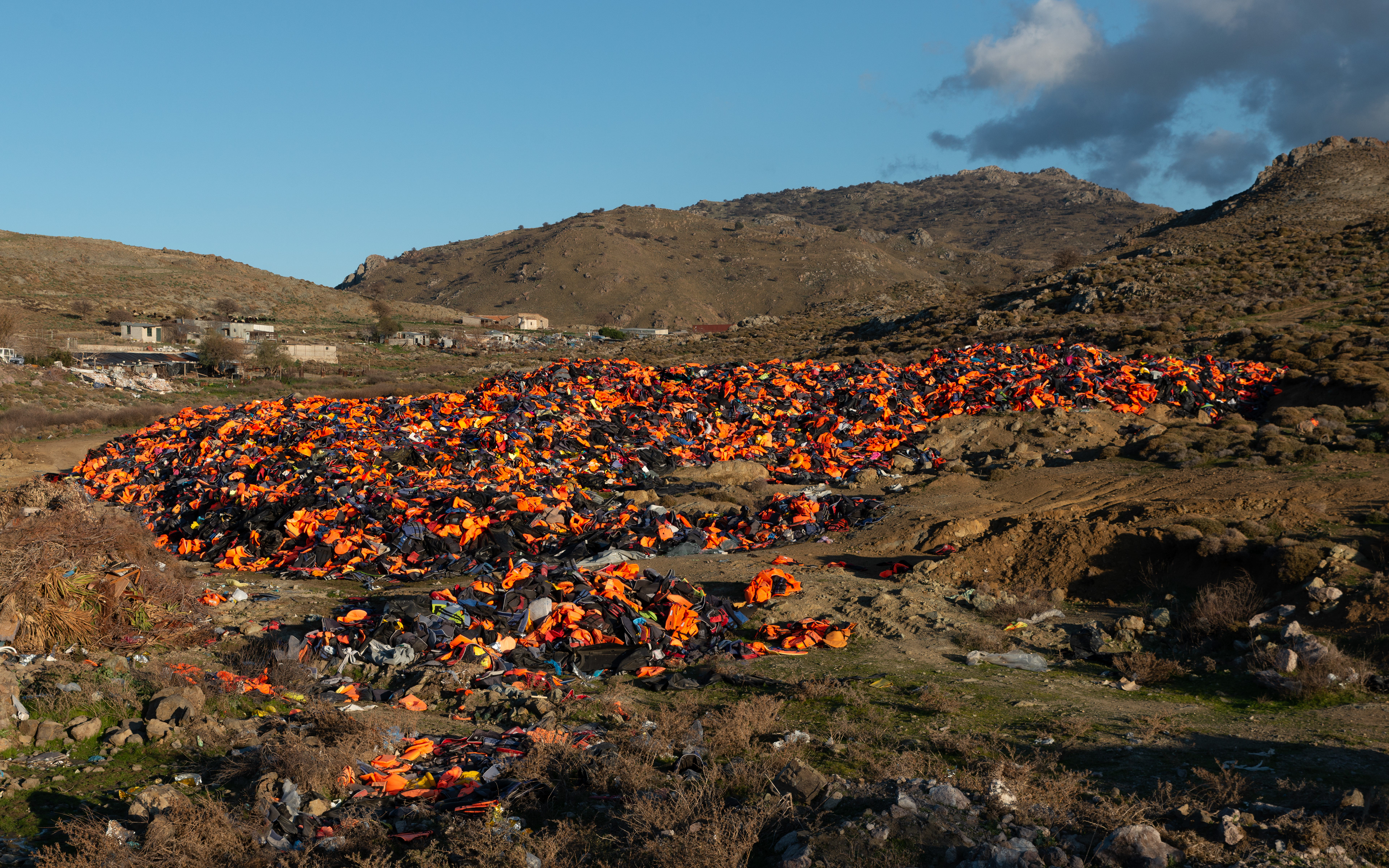 Dump of lifejackets on Lesvos
