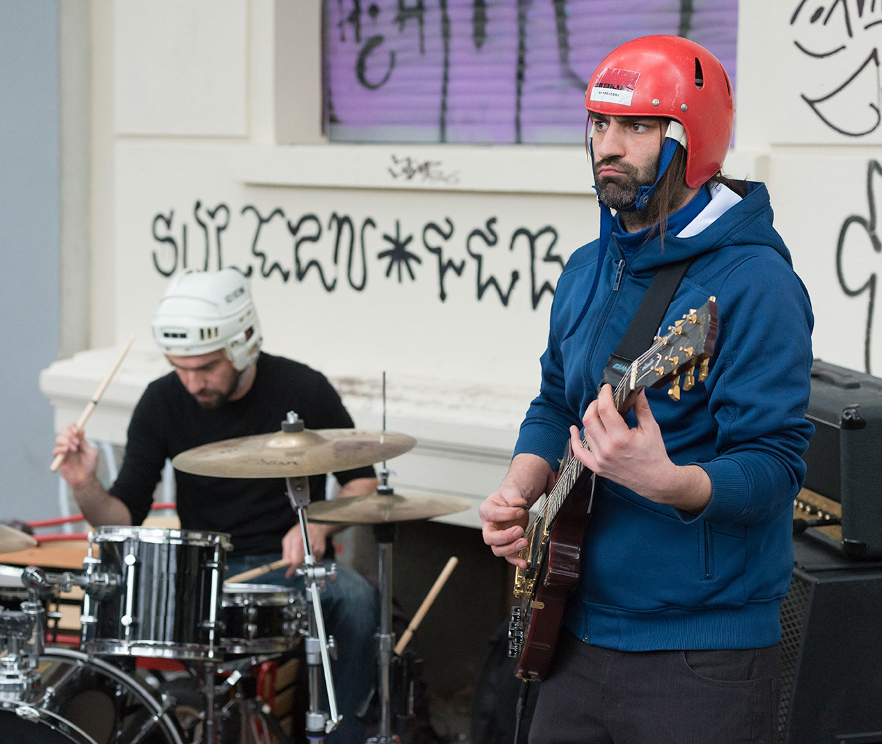 The Band "Zweikant" performing on the streets of Berlin.