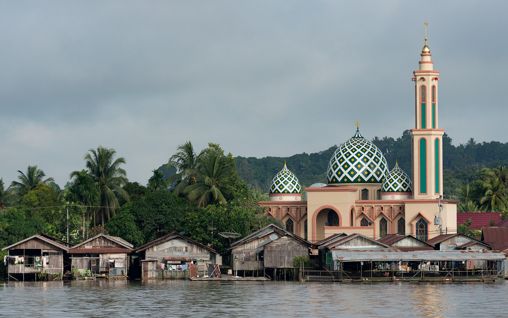 Mosque and Huts