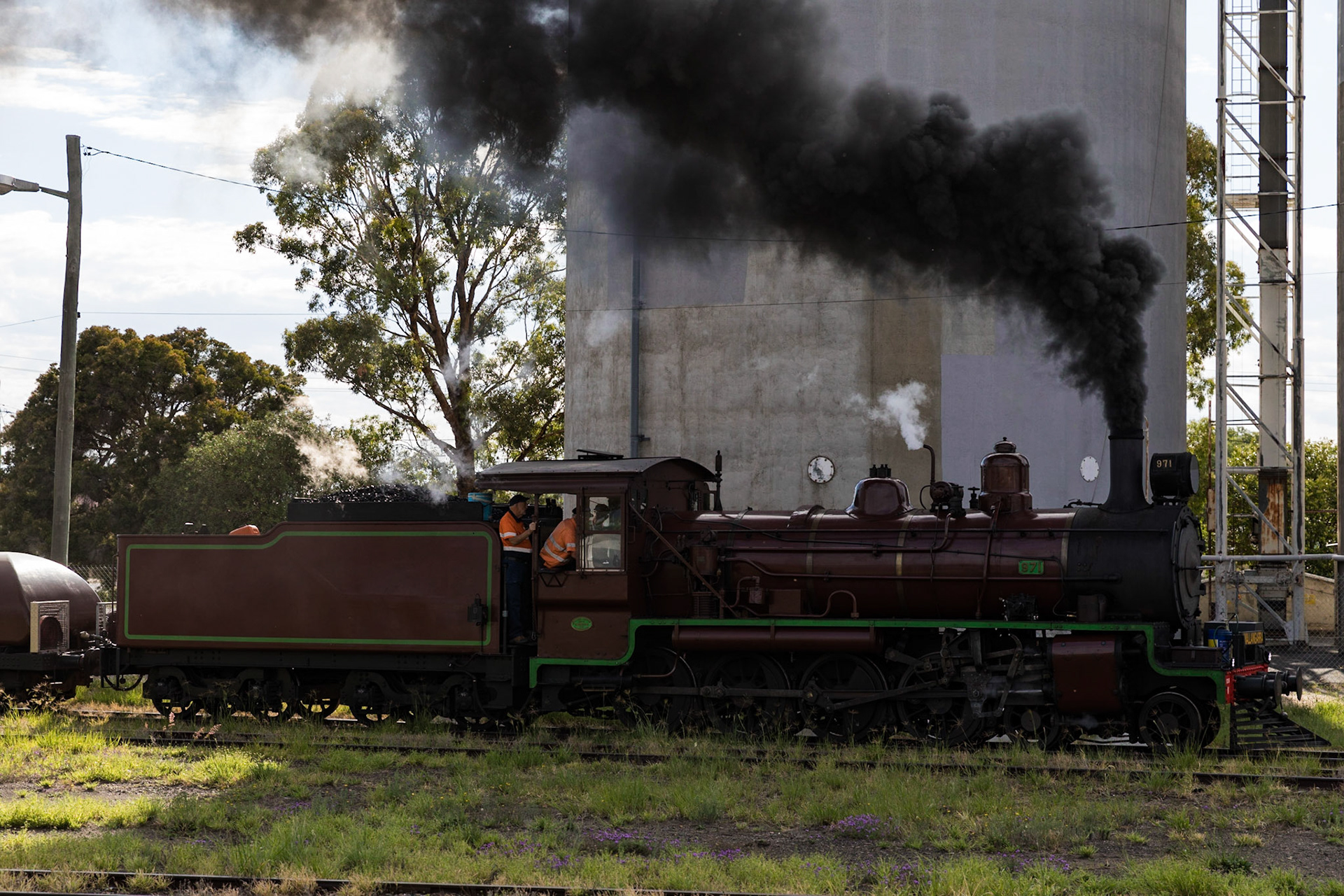 Southern Downs Steam Railway, steam locomotive C17 971, Warwick Railway Station