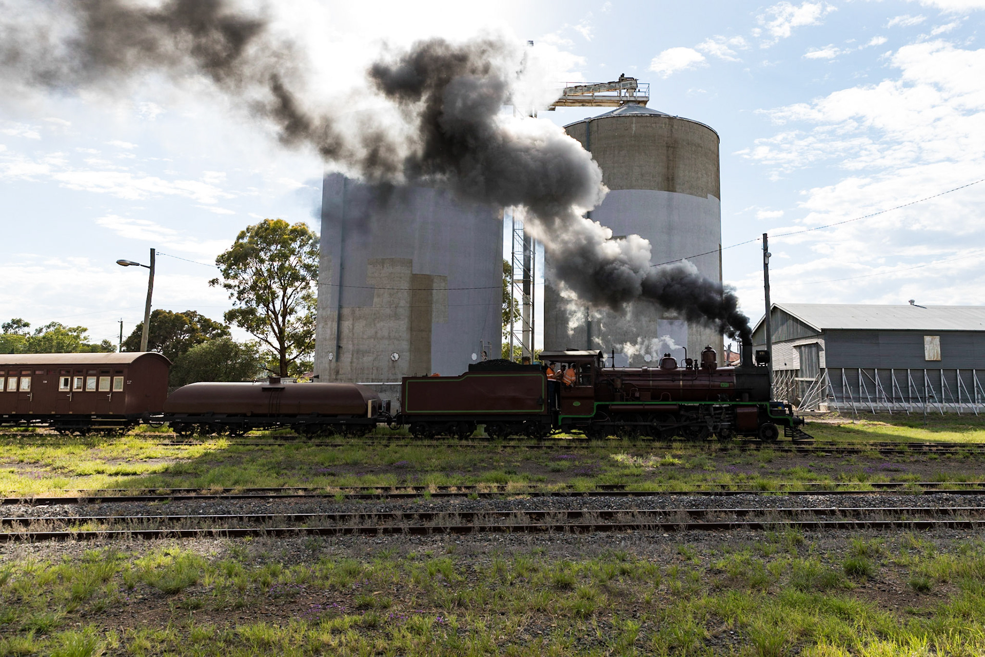 Southern Downs Steam Railway, steam locomotive C17 971, Warwick Railway Station
