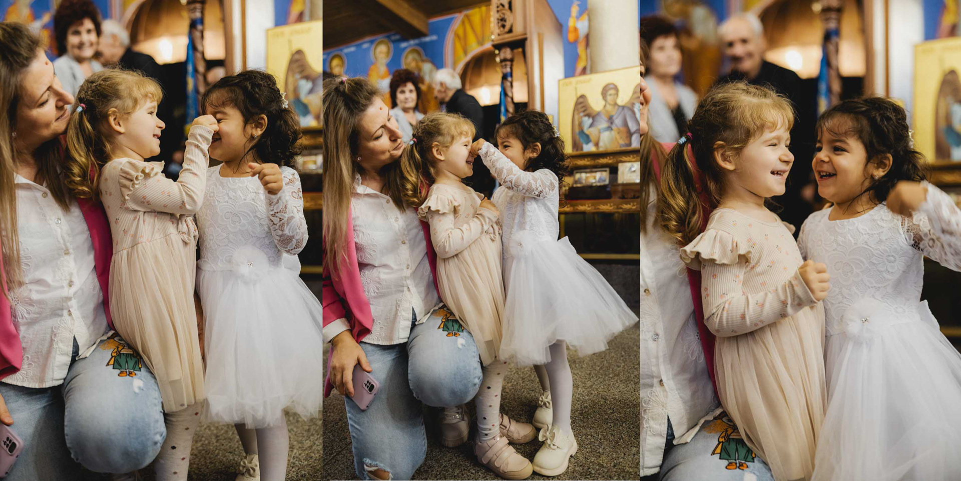 Забавен момент по време на кръщене в Айтос заснет от професионален фотограф