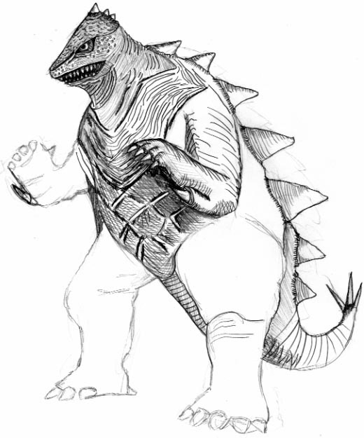 Gamera in pencil