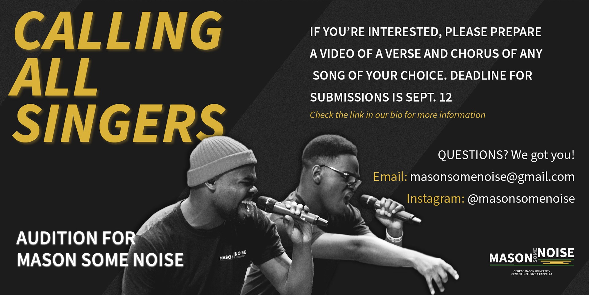 Instagram carousel to promote Spring Auditions