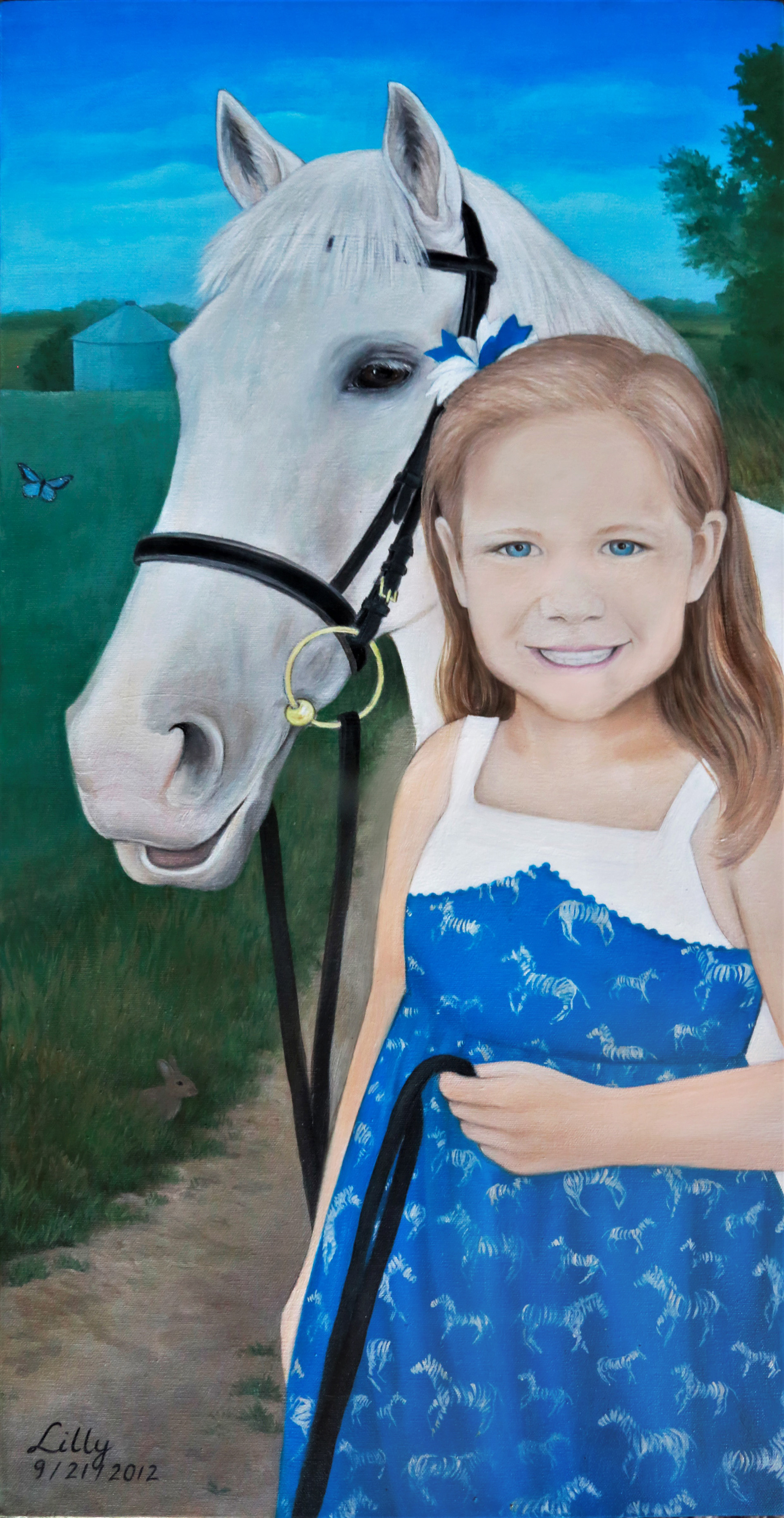 Lily, 15" x 30" oil on canvas