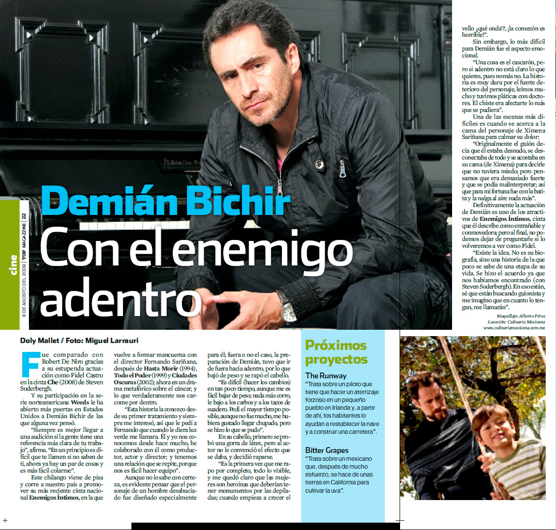Grooming for Demián Bichir