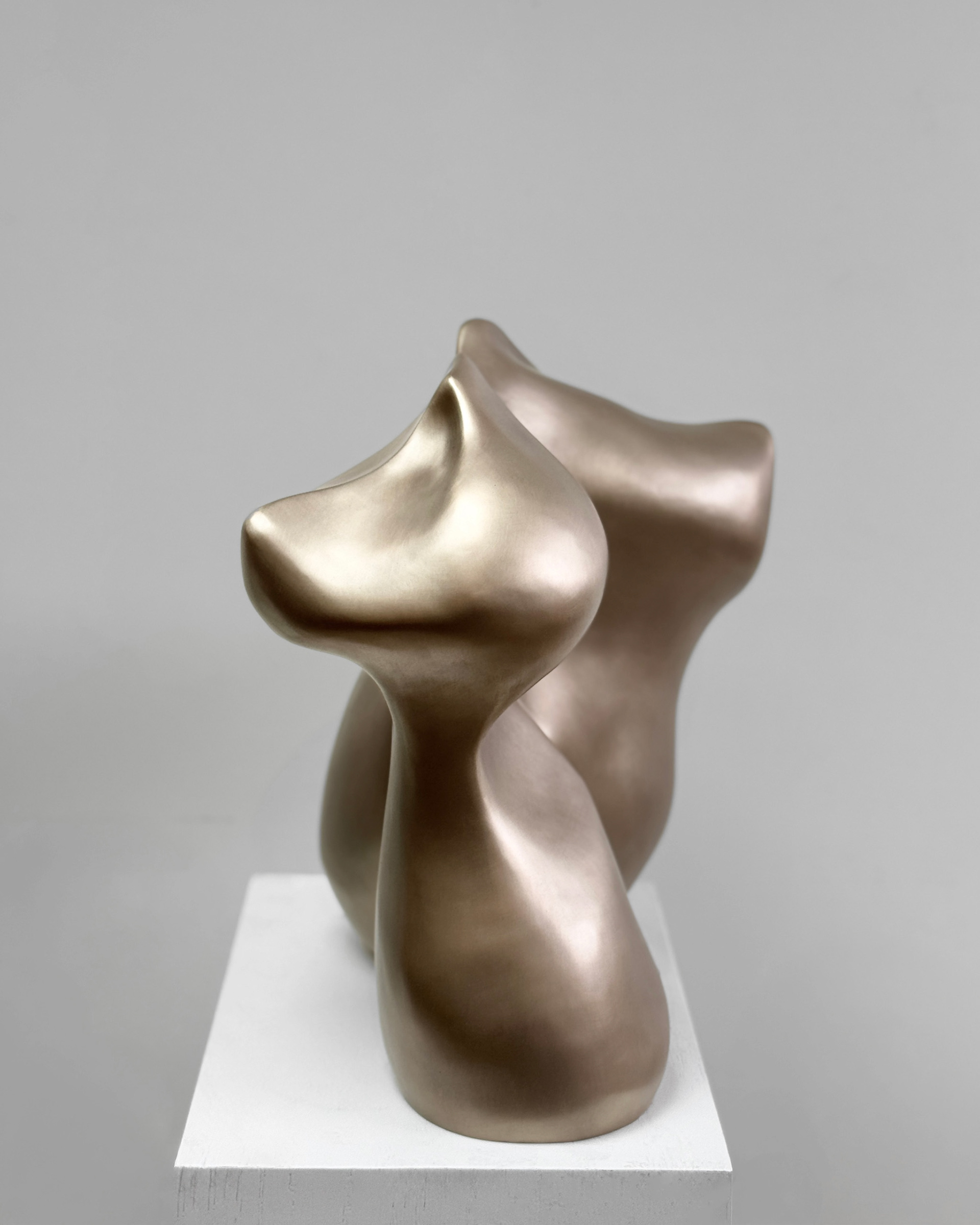 Slipface, 2026, lost-wax cast bronze by Kendall Conrad — alternate view.