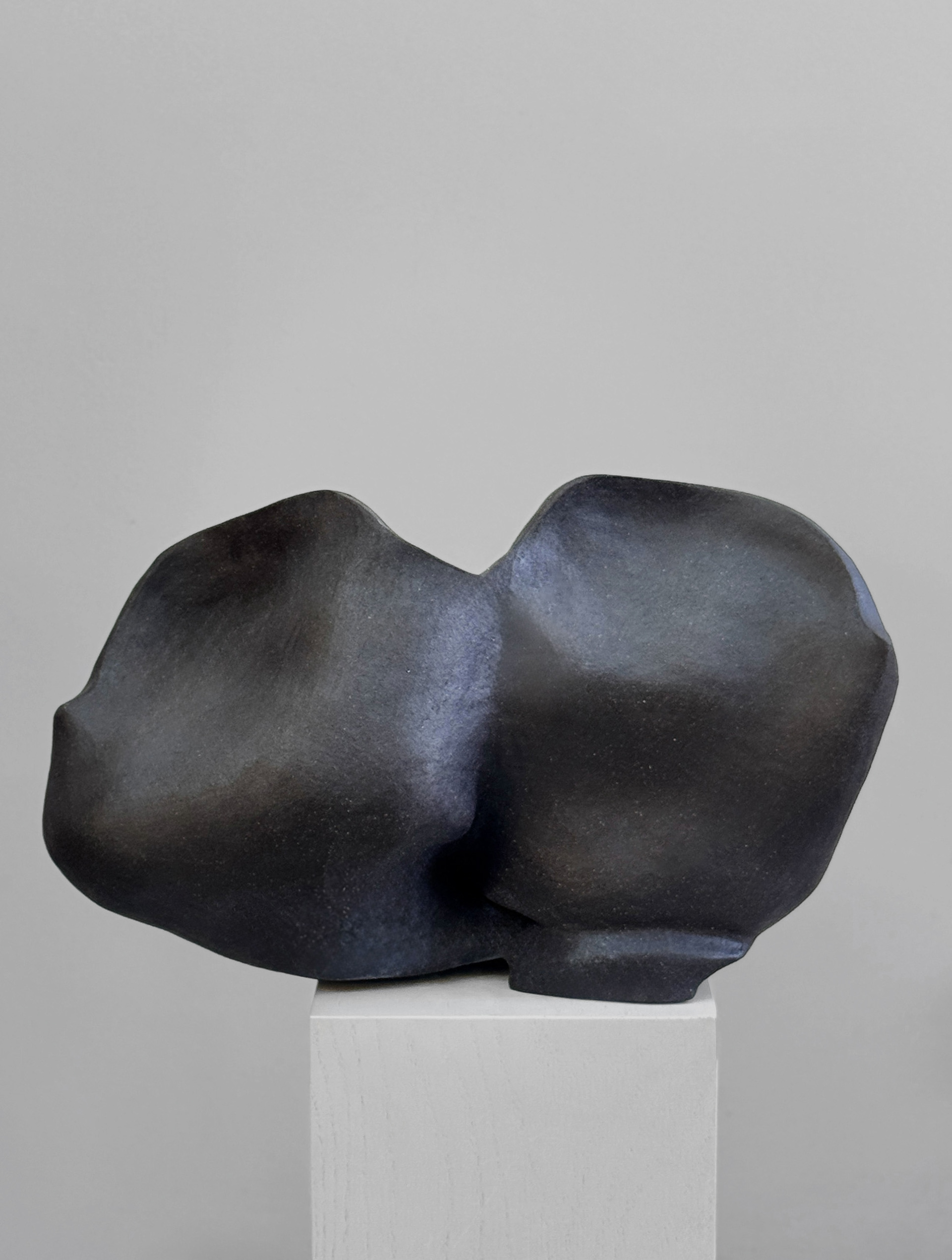 Lava Dome, 2025, raw umber stoneware by Kendall Conrad — alternate view.