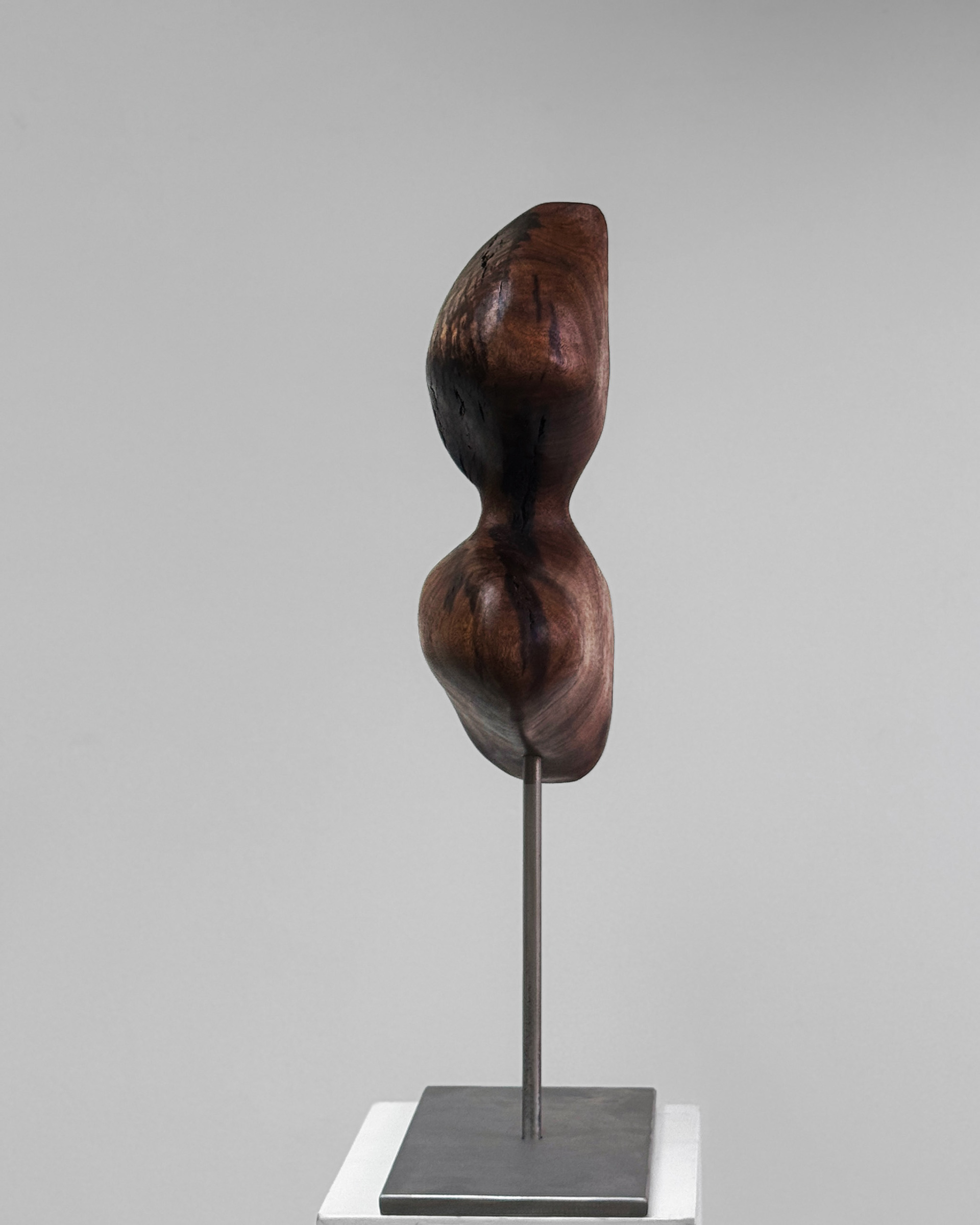 Lean Axis, 2026, California black walnut by Kendall Conrad — alternate view.