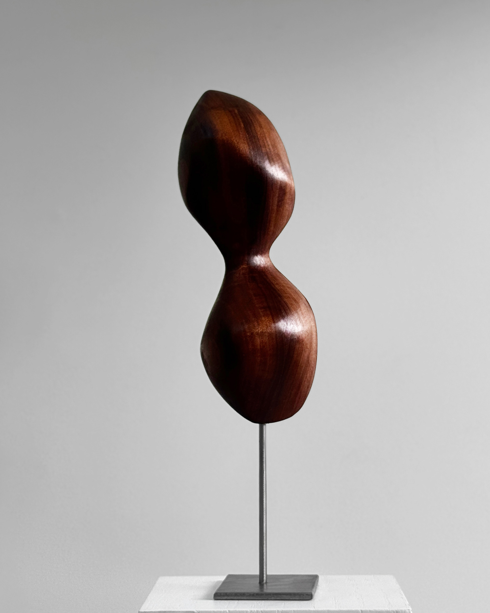 Spindle Axis, 2026, walnut by Kendall Conrad — alternate view.