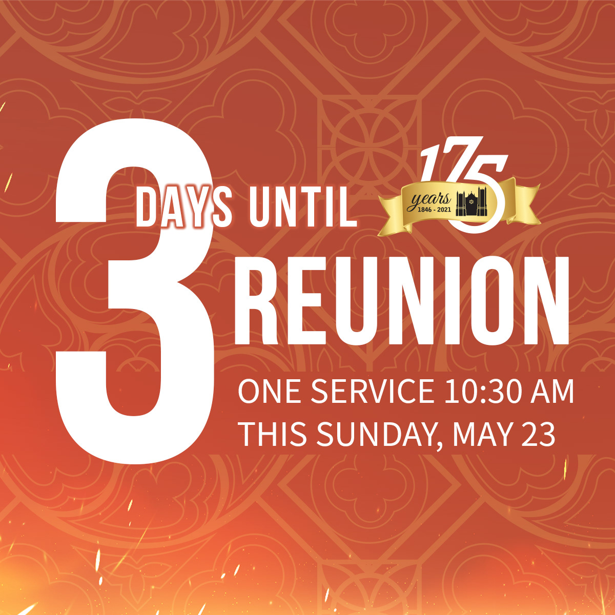 Red/Fire Pentecost Variation Social Countdown