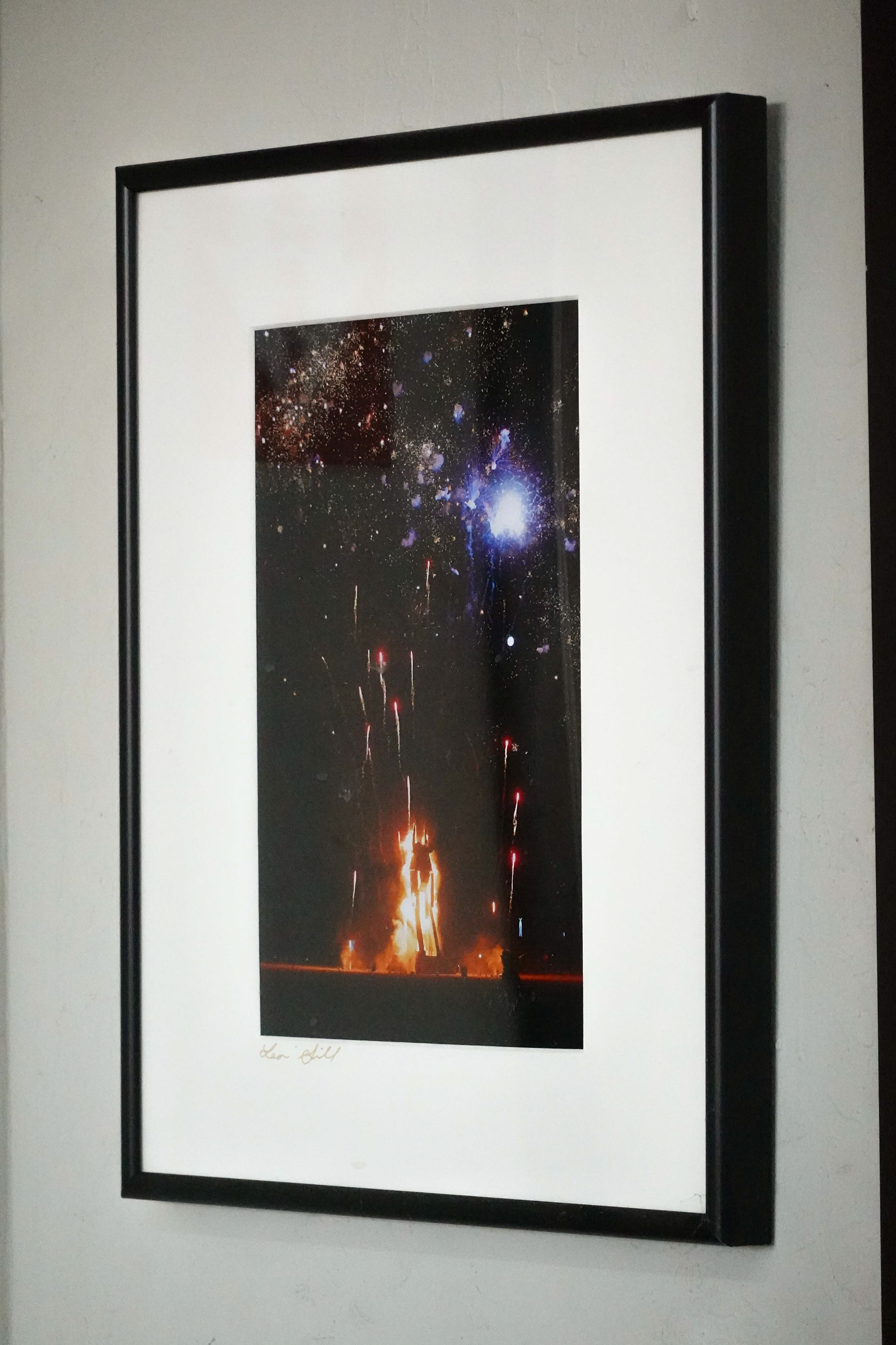 Signed Fireworks Photograph Frame