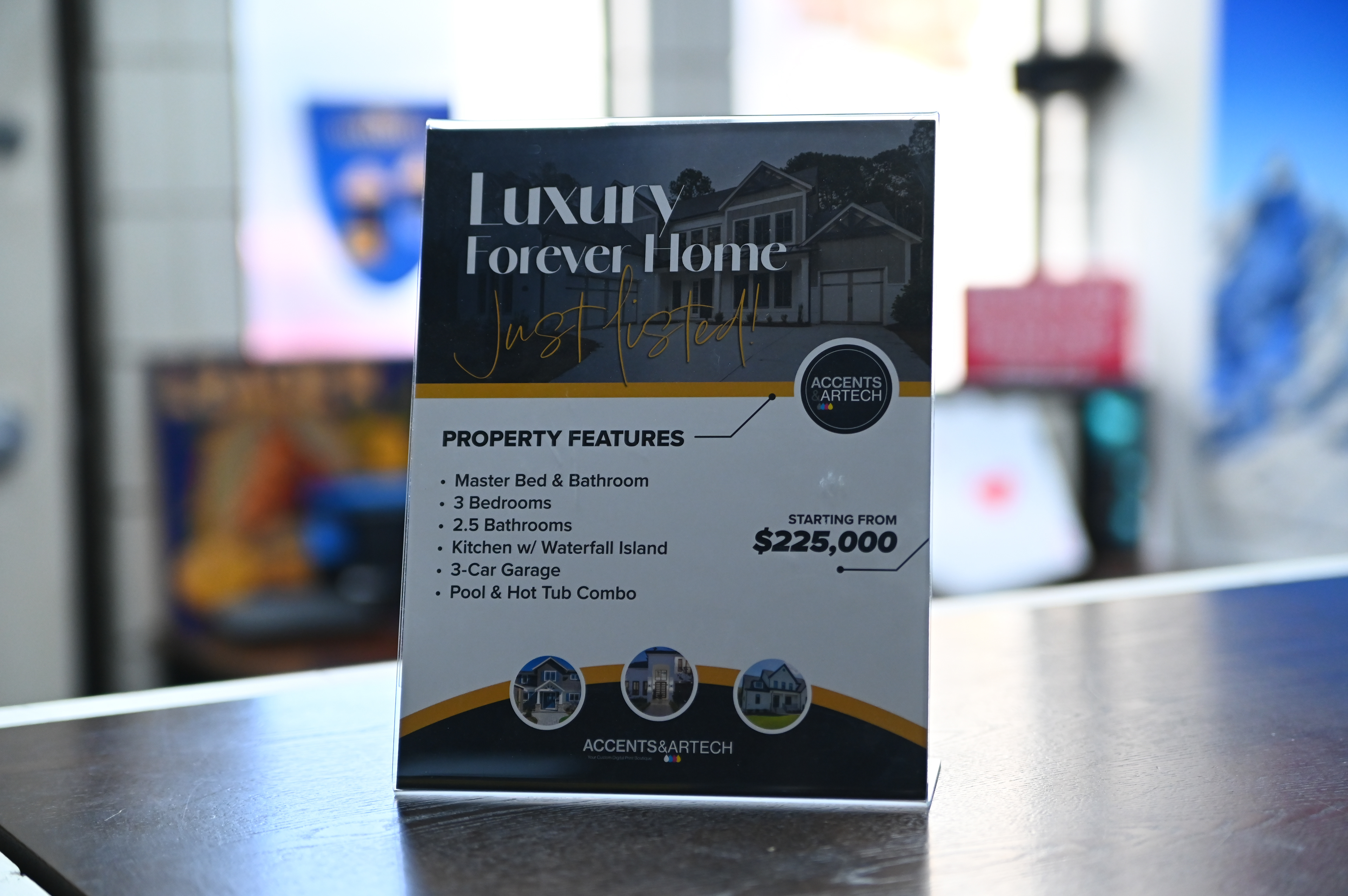 Real Estate Flyer Table Stand