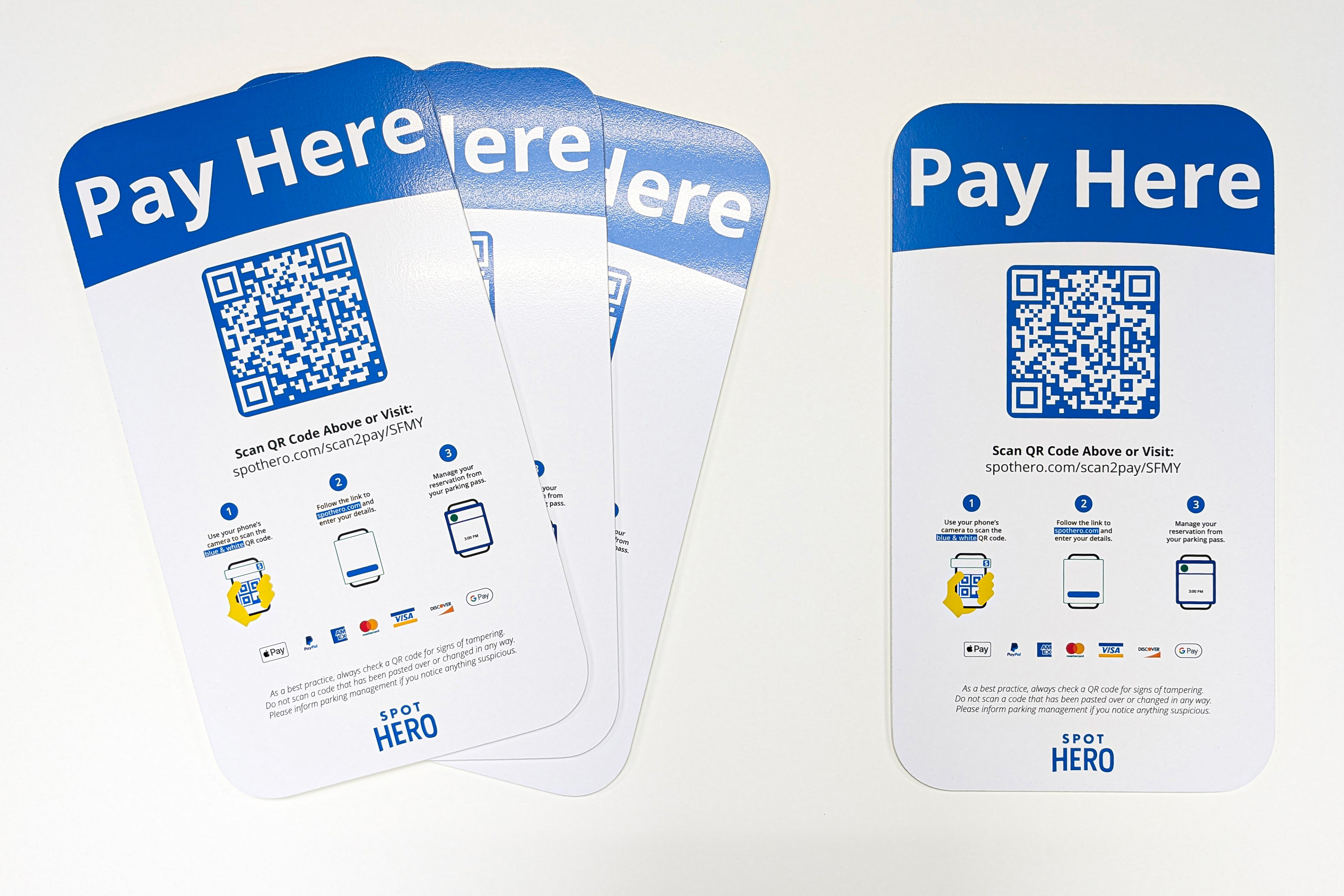 Rounded Corner Parking Lot Payment Sign Anti Graffiti