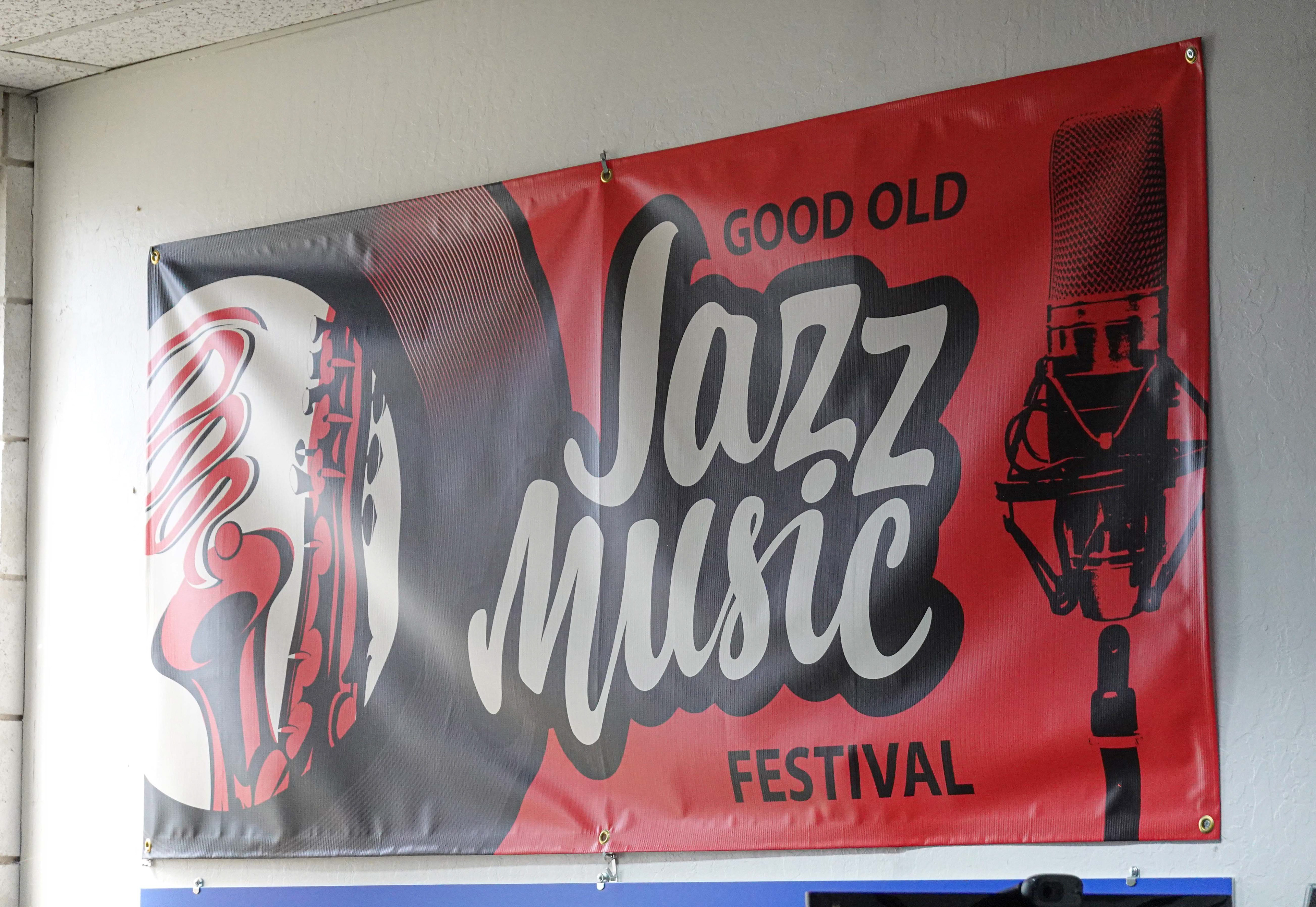 Jazz Music Festival PVC Banner With Grommets And Hemming