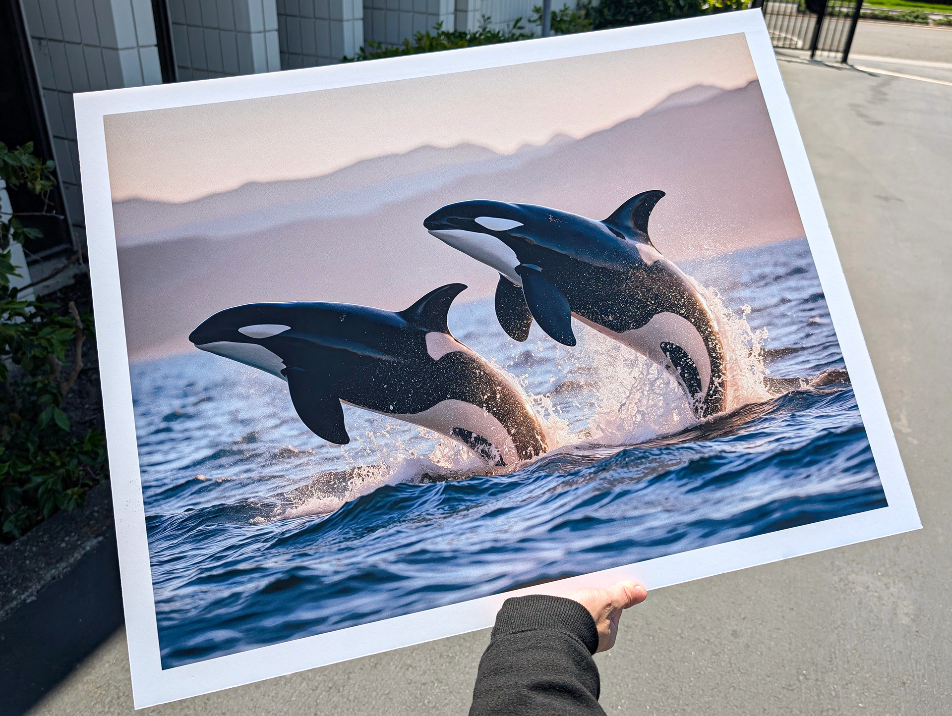 Orcas Photograph Foam Board Print