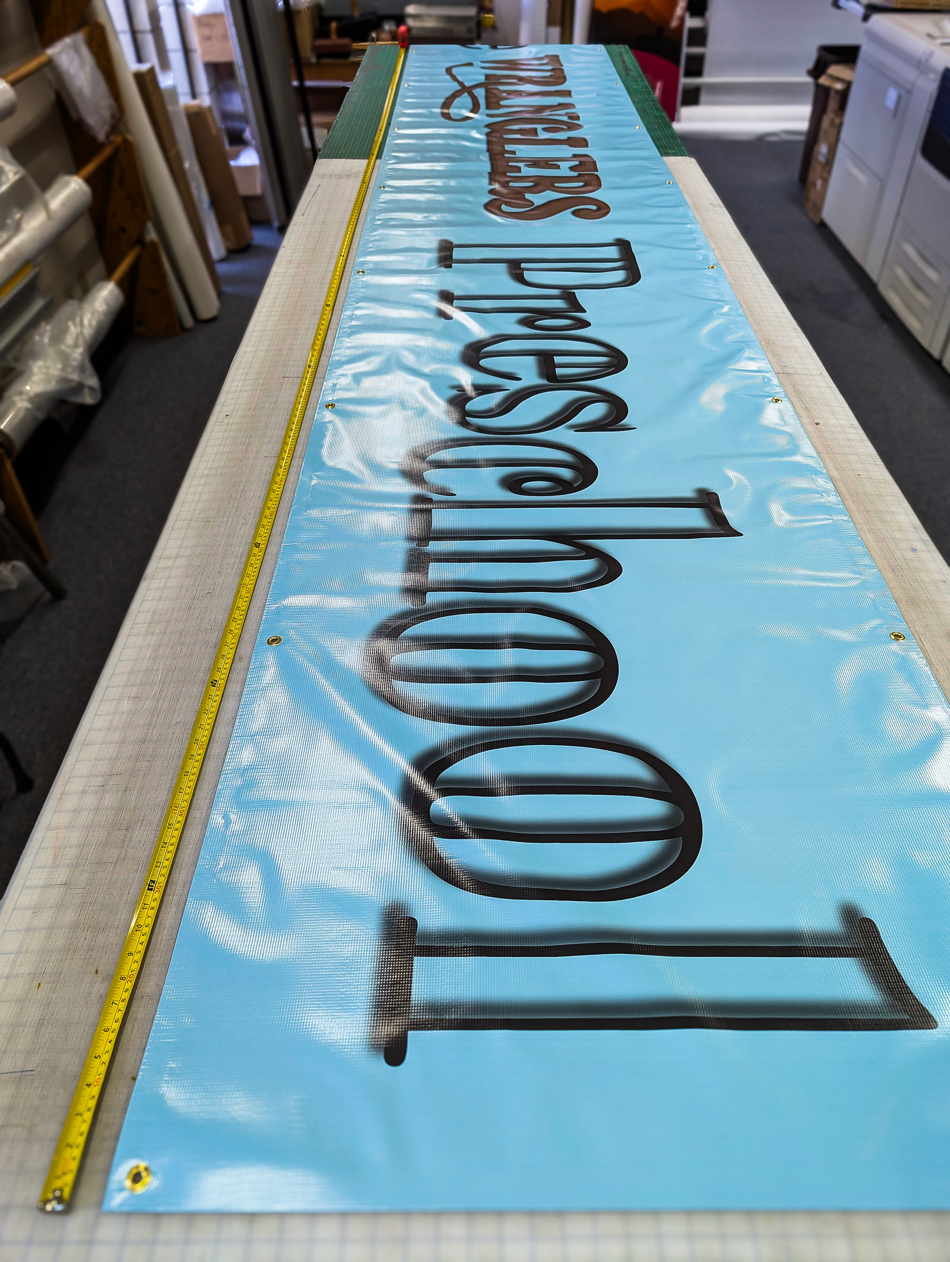 20 Foot 15 oz. Scrim Banner Hem and Grommets