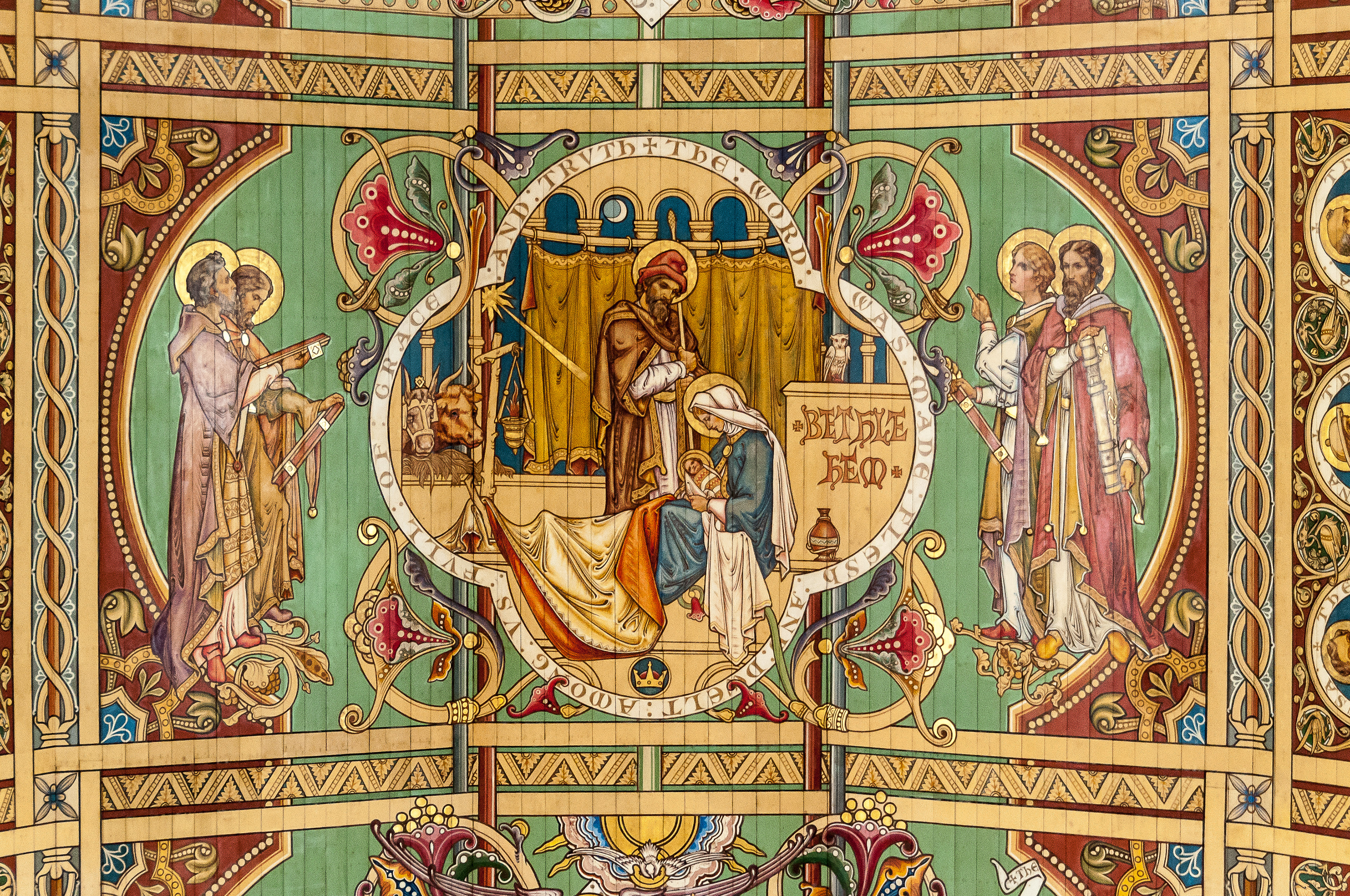 Nave ceiling Nativity, Ely Cathedral, Cambridgeshire
