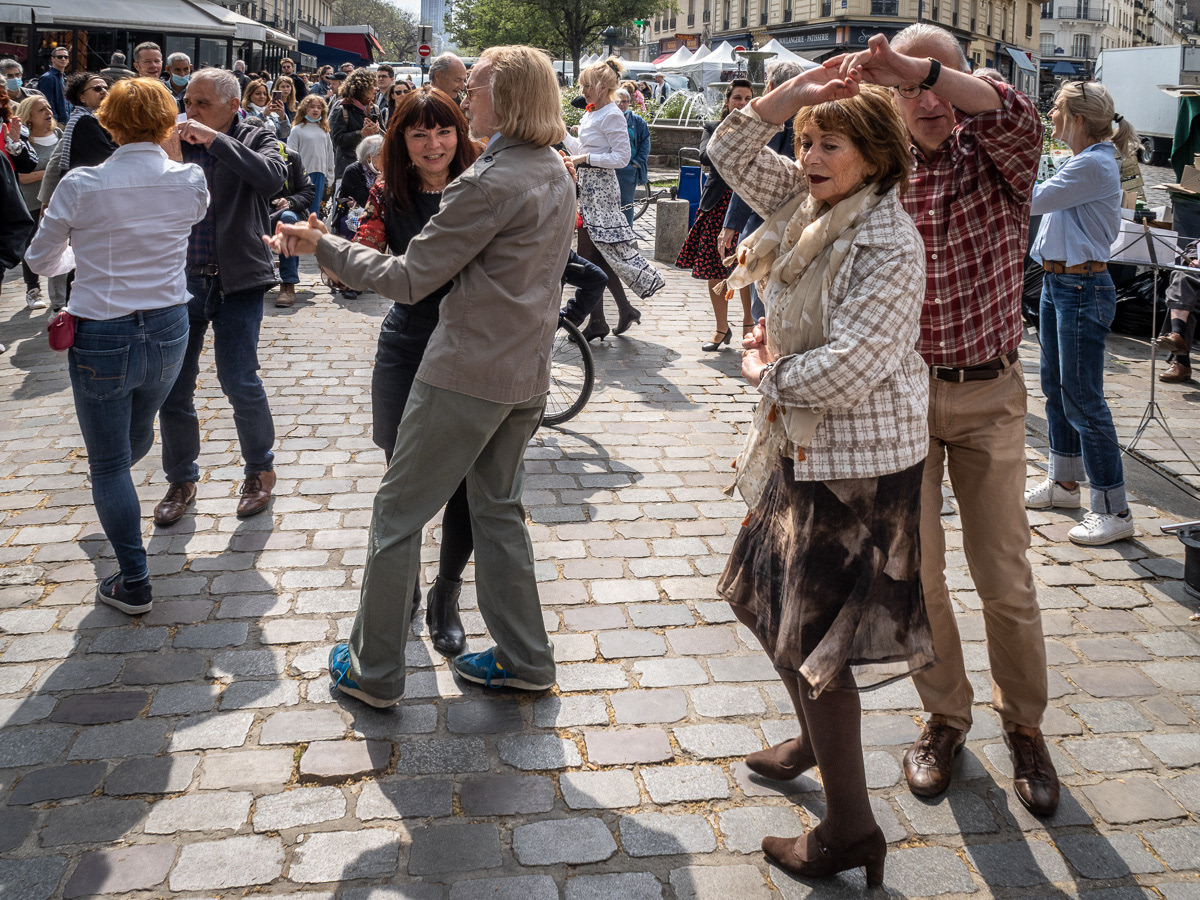 Dancing at the Sunday Market, Rue Moufetard, Paris