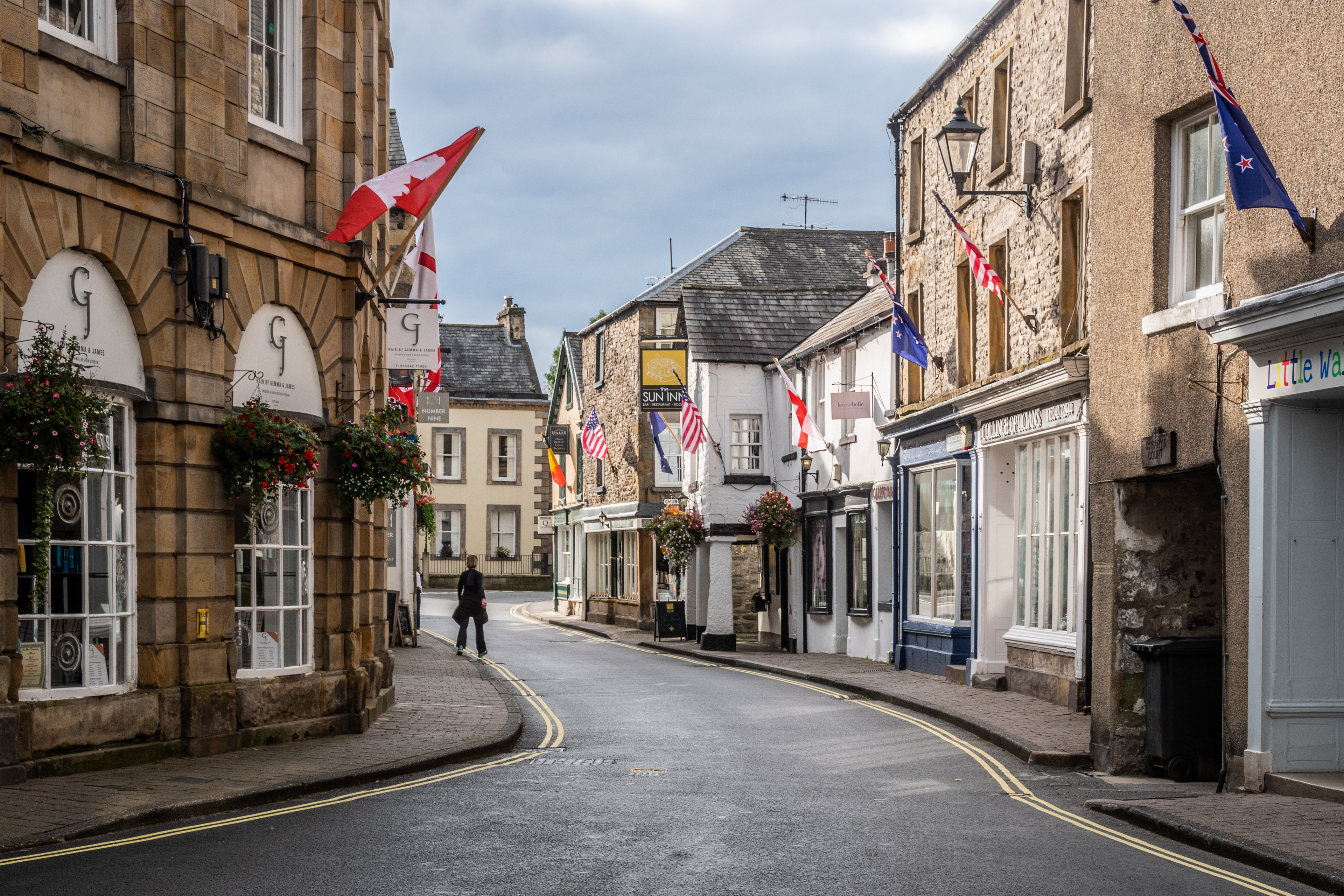 A quiet street in Kirkby Lonsdale