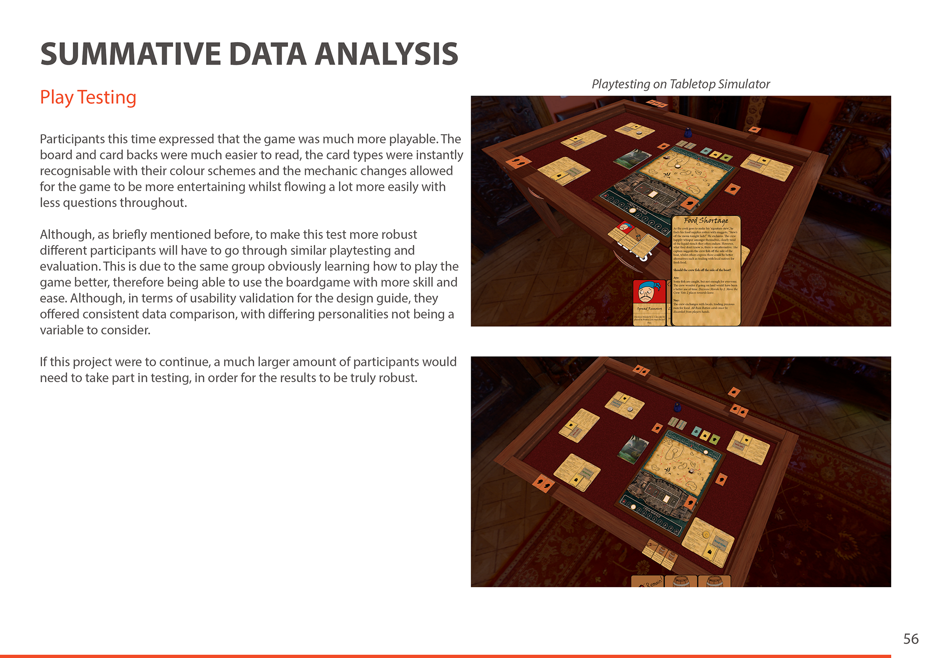 Example of Playtesting and Data Analysis