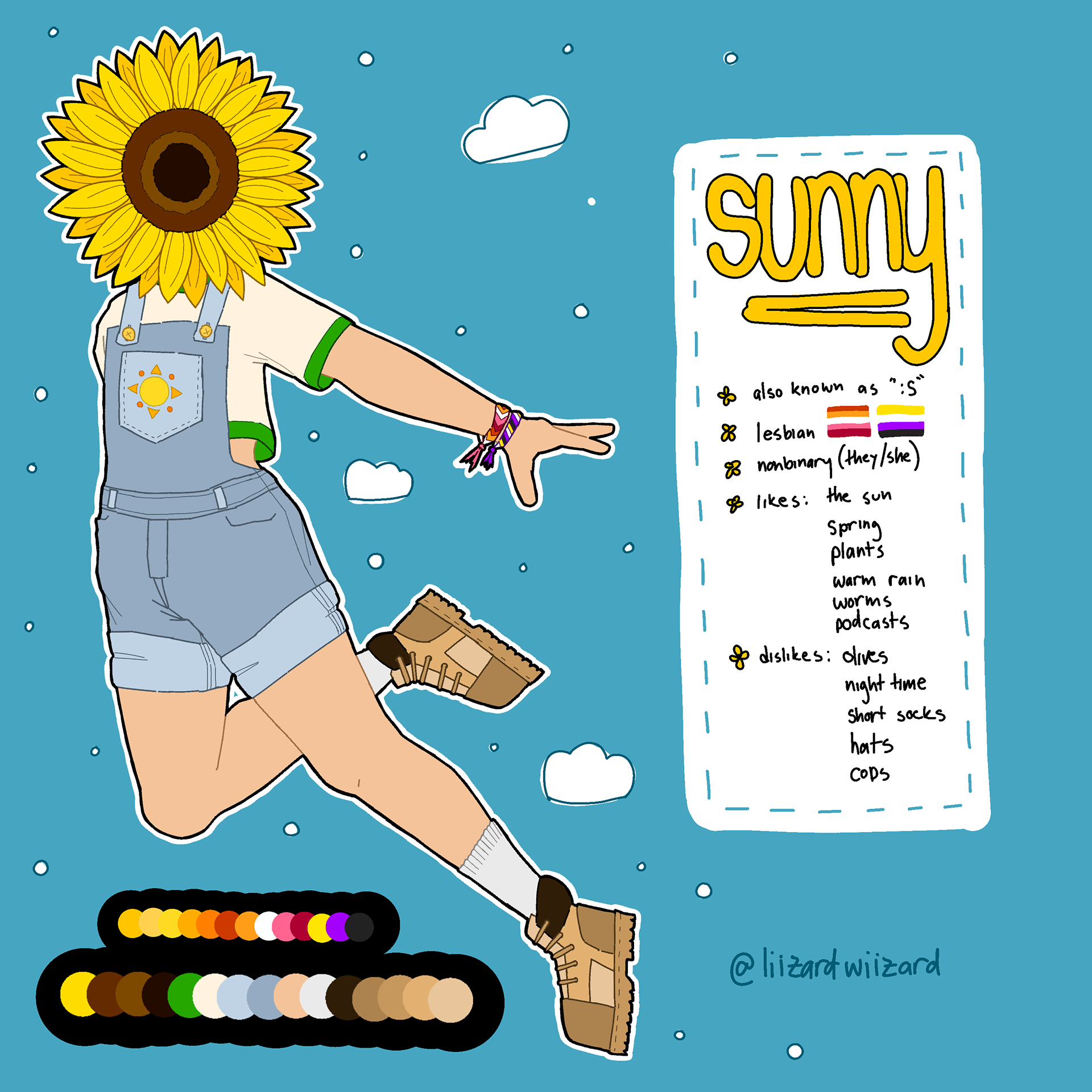 Character Design Page in preparation for Art Fight 2020