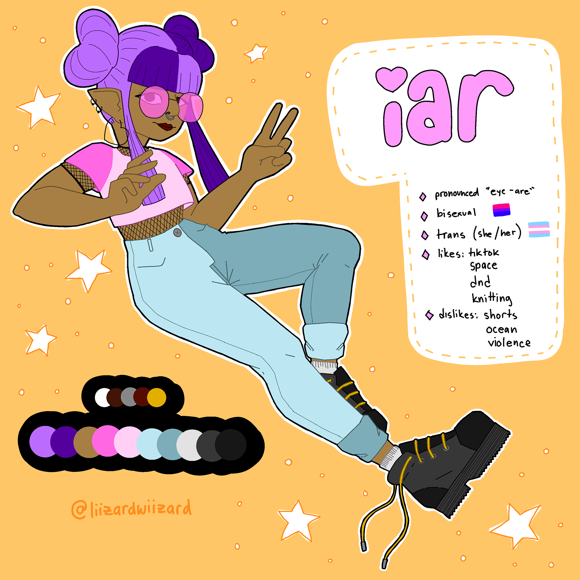 Character Design Page in preparation for Art Fight 2020