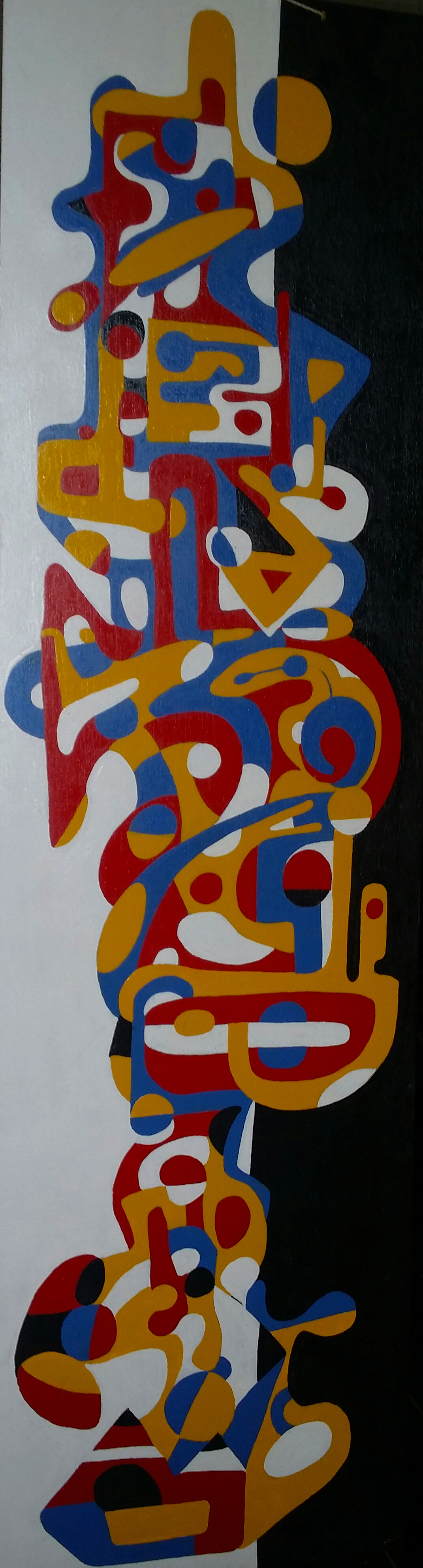 # coral 12 # mixed techniques on wood panel 120X34cm Açores 12122012