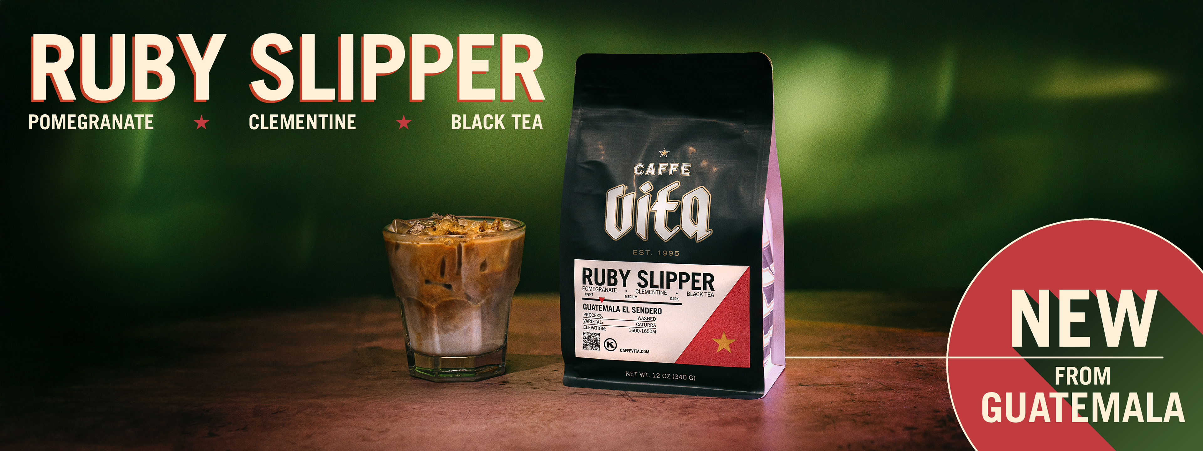 Single origin ad, featuring new bag and label design