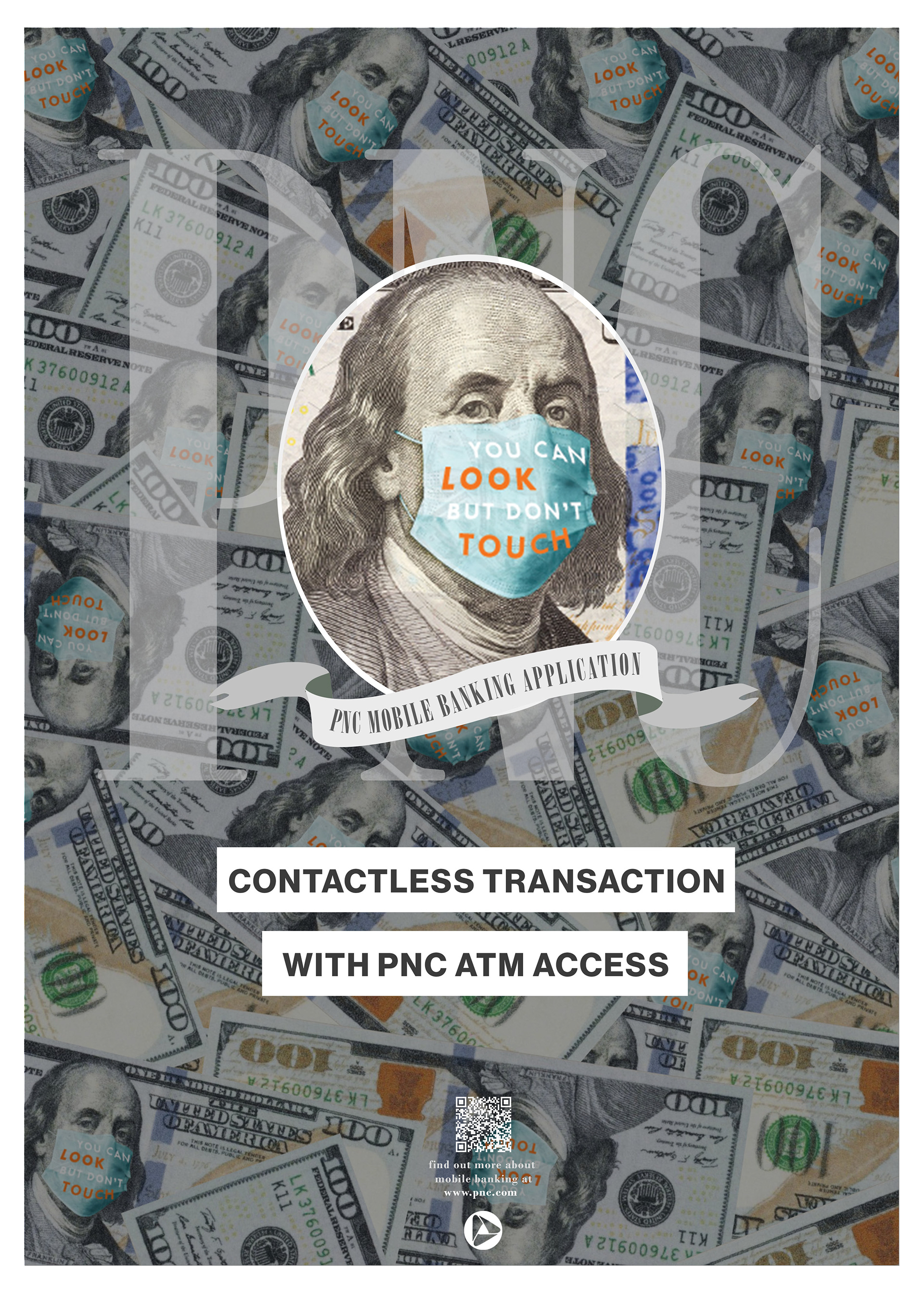 PNC ATM ACCESS 'Benjamin Franklin' Poster Ad
